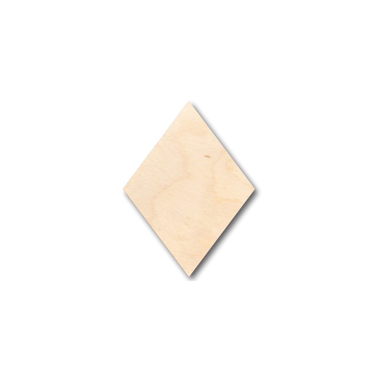 Unfinished DIY Craft Supplies - Wood Rhombus Shapes up to 46 Pieces for Various Crafts