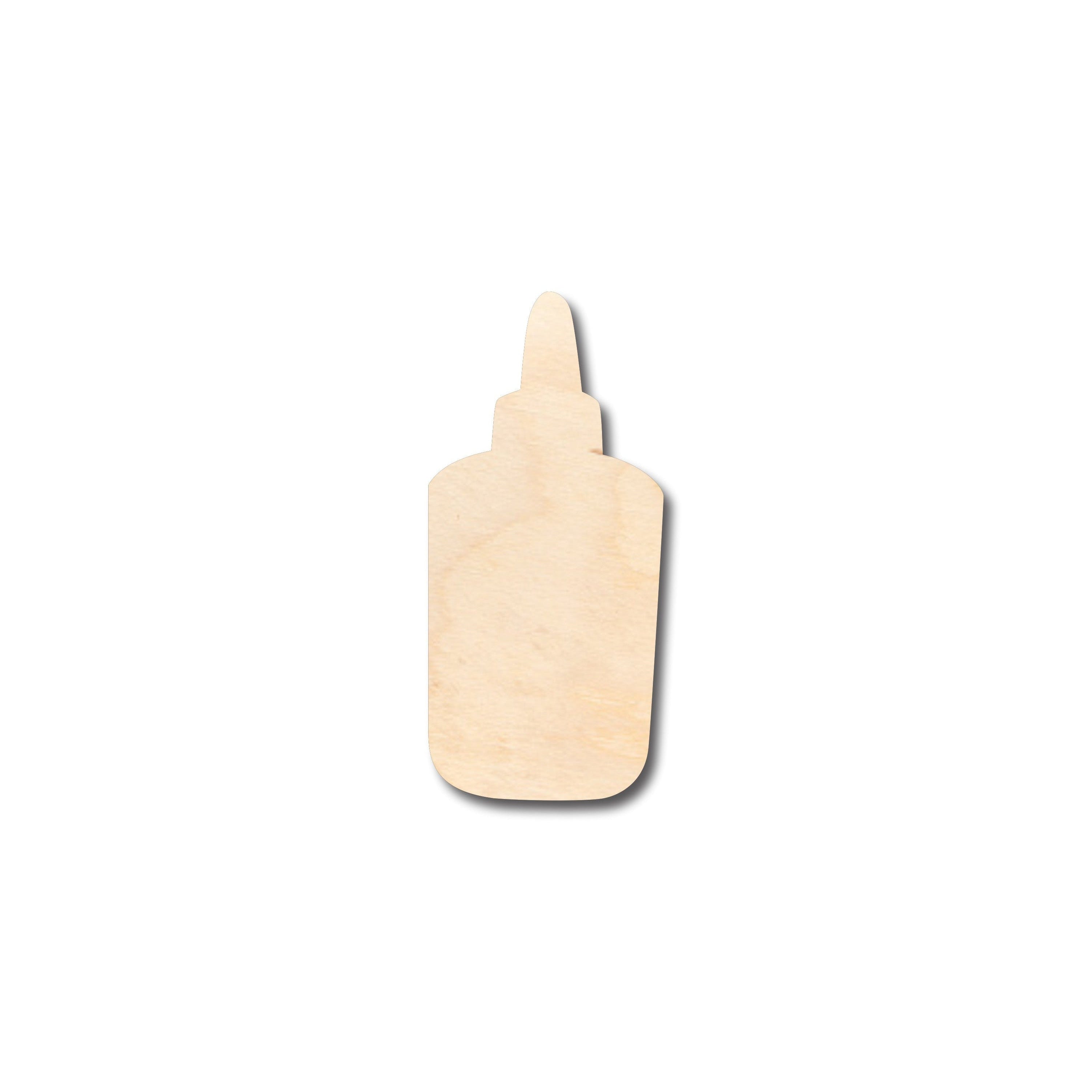Unfinished Wood Glue Bottle Shaped Craft Supplies - Ideal for Up to 46 DIY Projects
