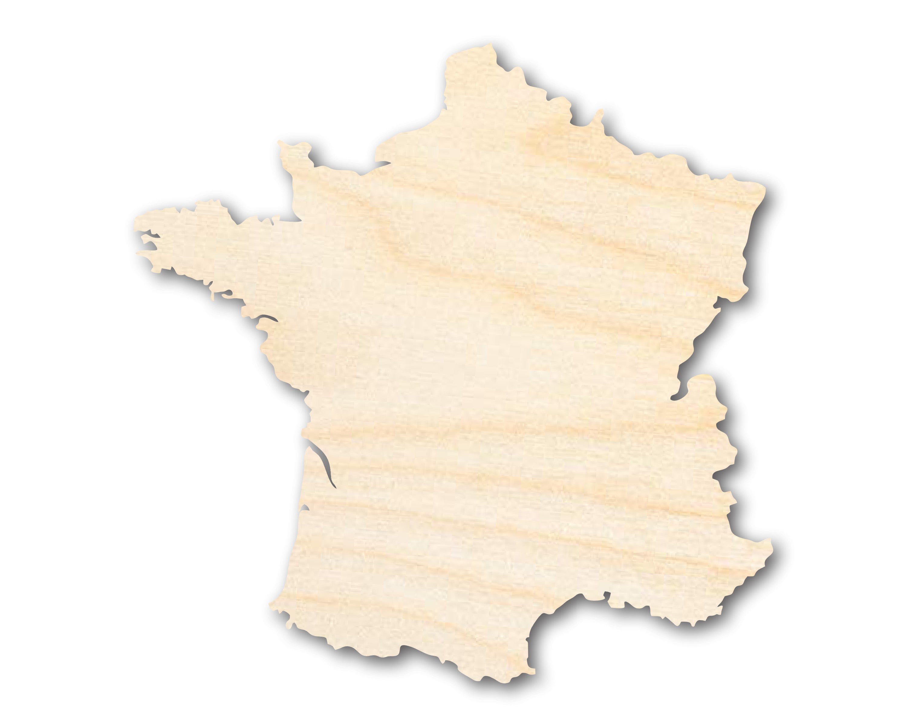 Unfinished European-style France Country-shaped Wood Crafts for Up to 46 DIY Projects