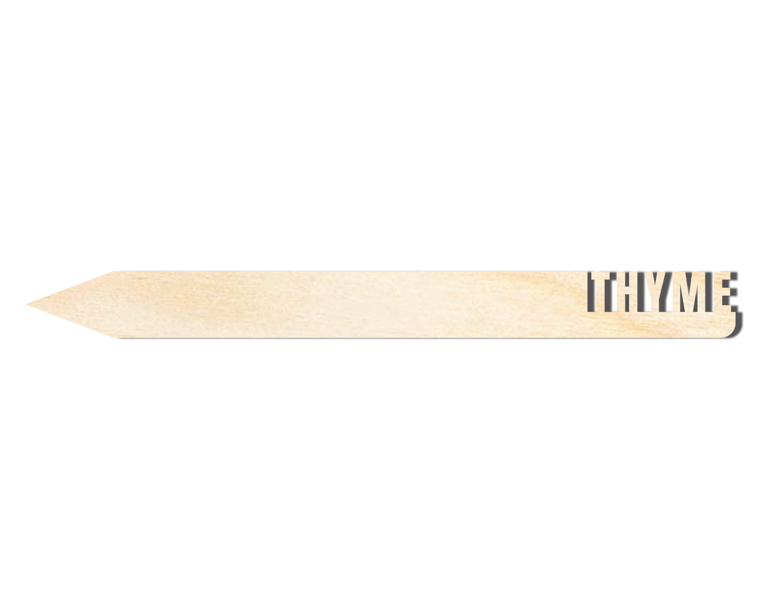 DIY Unfinished Baltic Birch Thyme Garden Stake, Up to 24 DIY Craft Cutouts