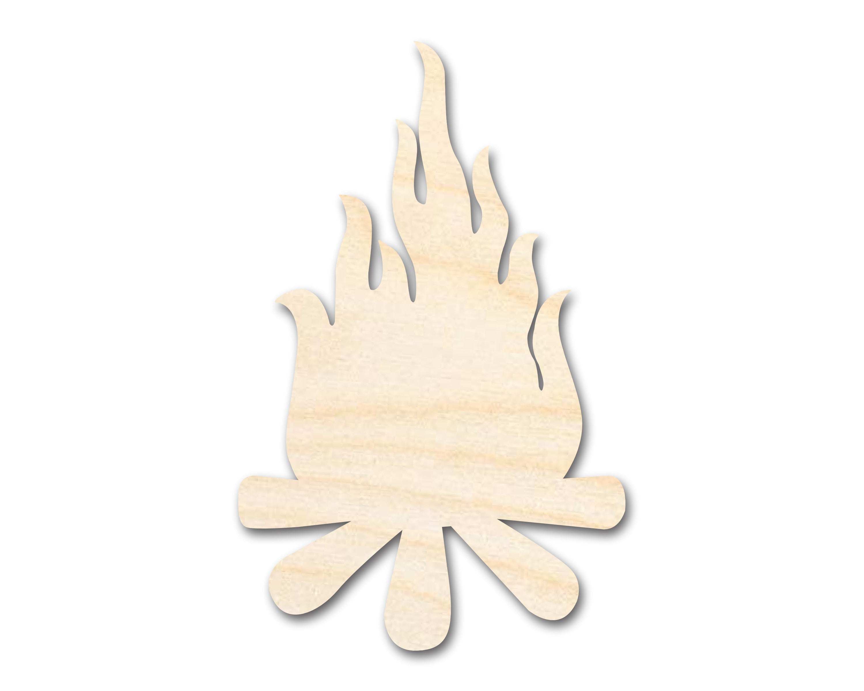Unfinished Wood Bonfire - Shaped DIY Camping Craft for Up to 46 Projects