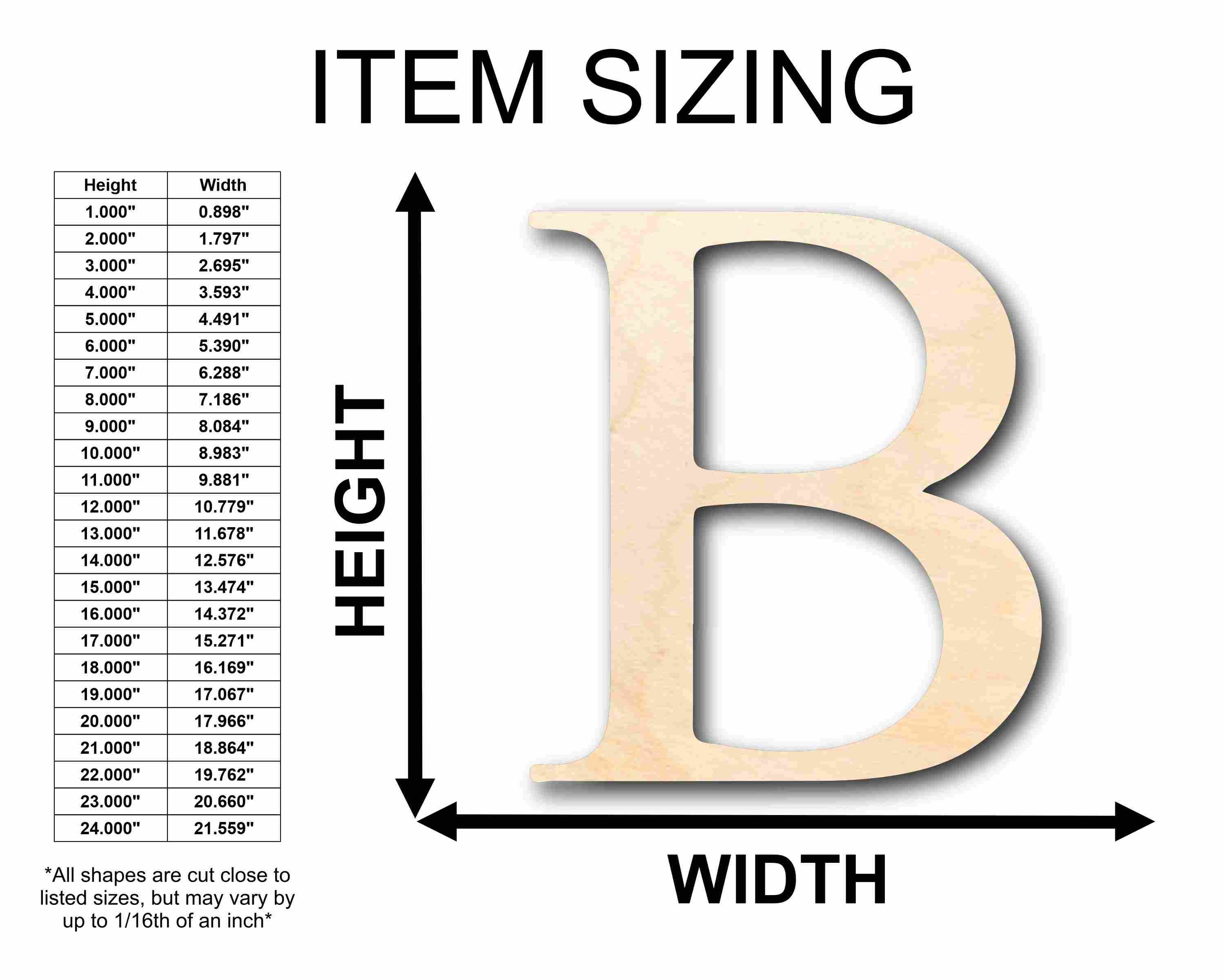 Unfinished Wood Beta Silhouette for DIY Crafts - Suitable for up to 46 Do - It - Yourself Projects