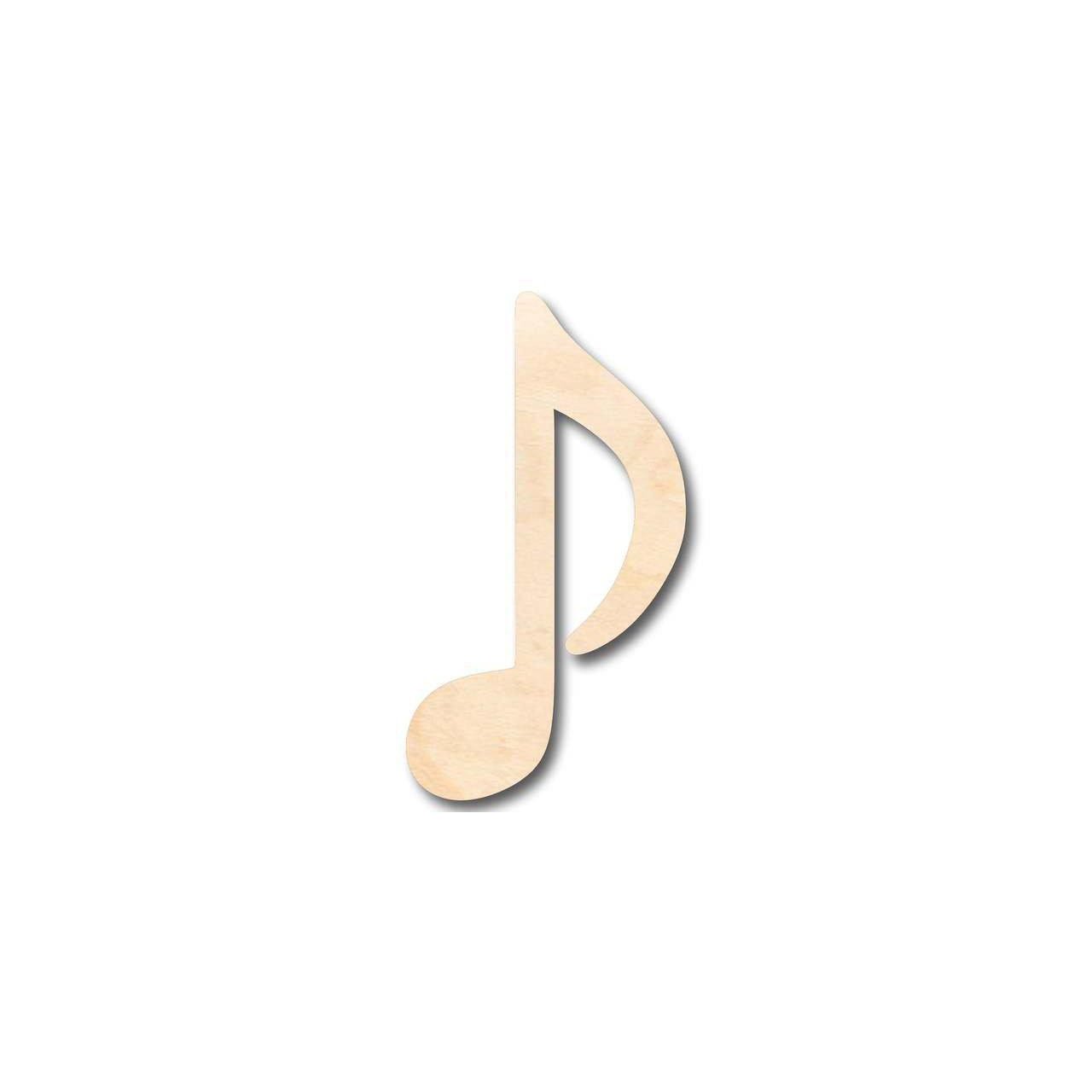 Unfinished Baltic Birch Wood Musical Note Shapes for Music, Nursery, and Craft Projects up to 46 DIY Options