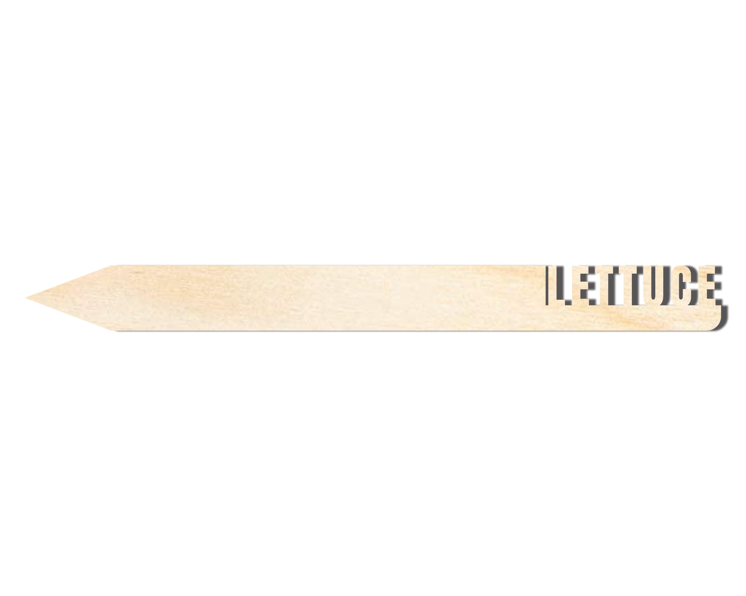 DIY Unfinished Baltic Birch Lettuce Garden Stake, Up to 24 Inches