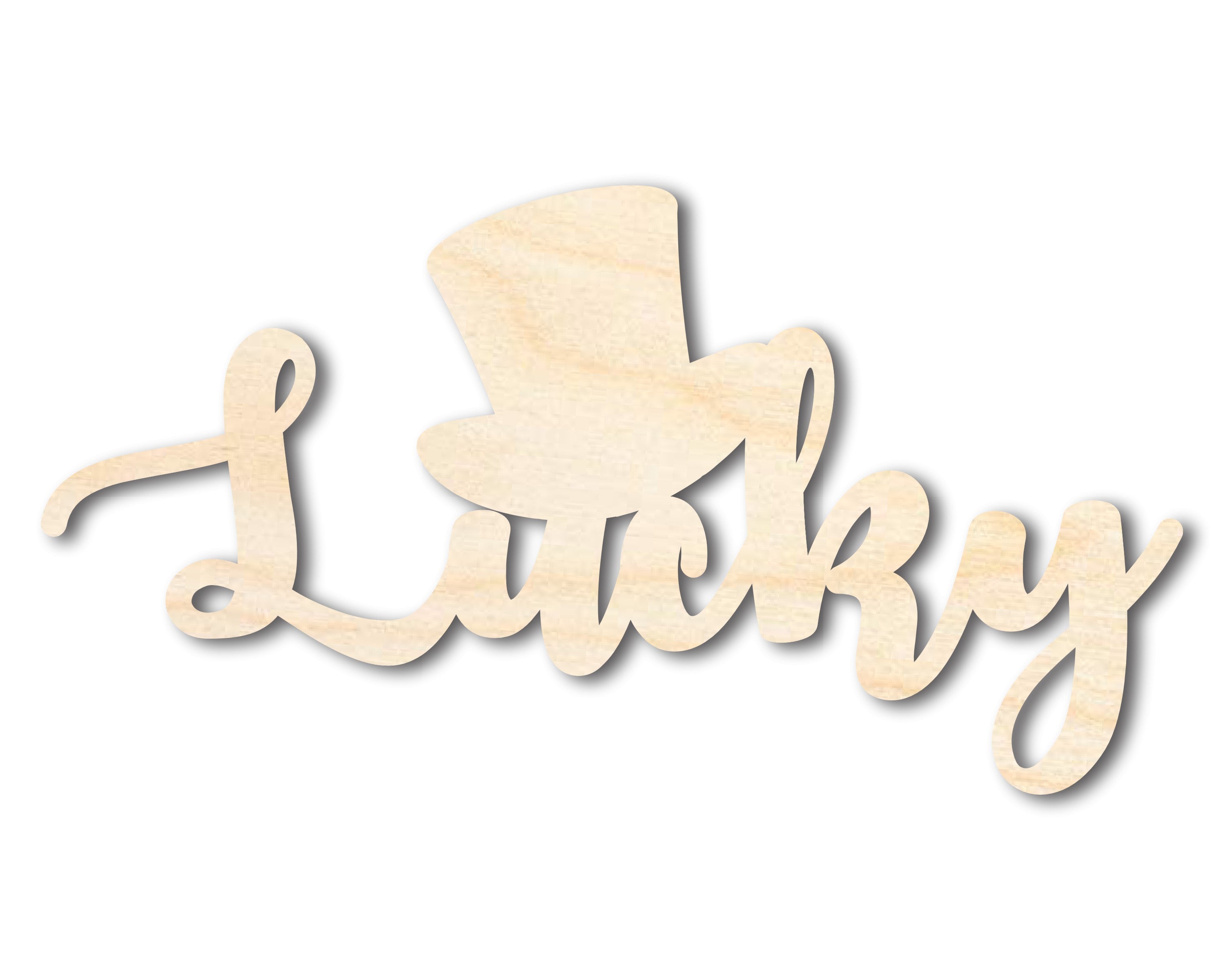 Unfinished Baltic Birch Wood Lucky Shape DIY Craft Cutouts, Up to 46 Inches for Multiple DIY Projects