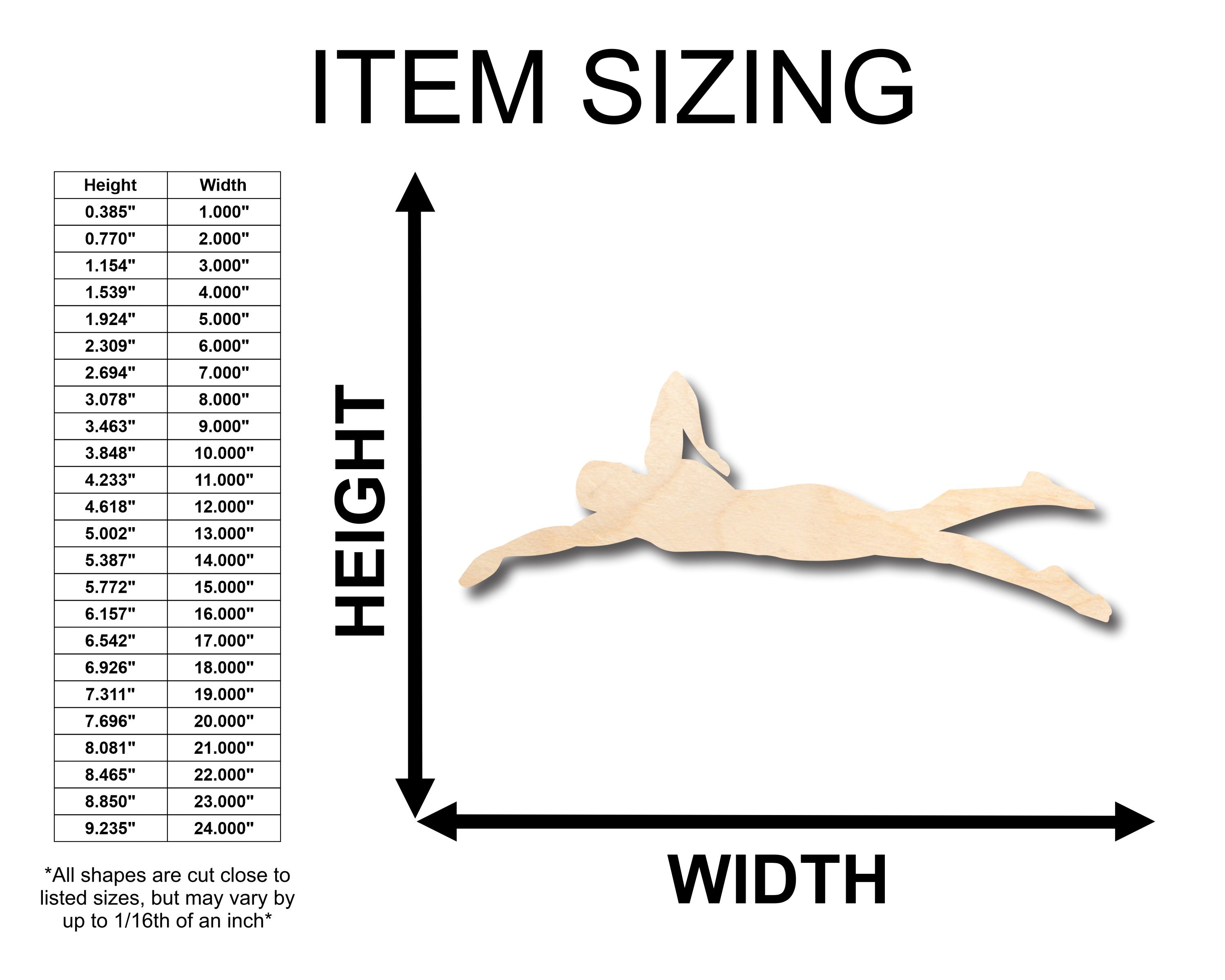 Unfinished Baltic Birch Wood Swimming Shape Craft Items for Up to 46 DIY Projects
