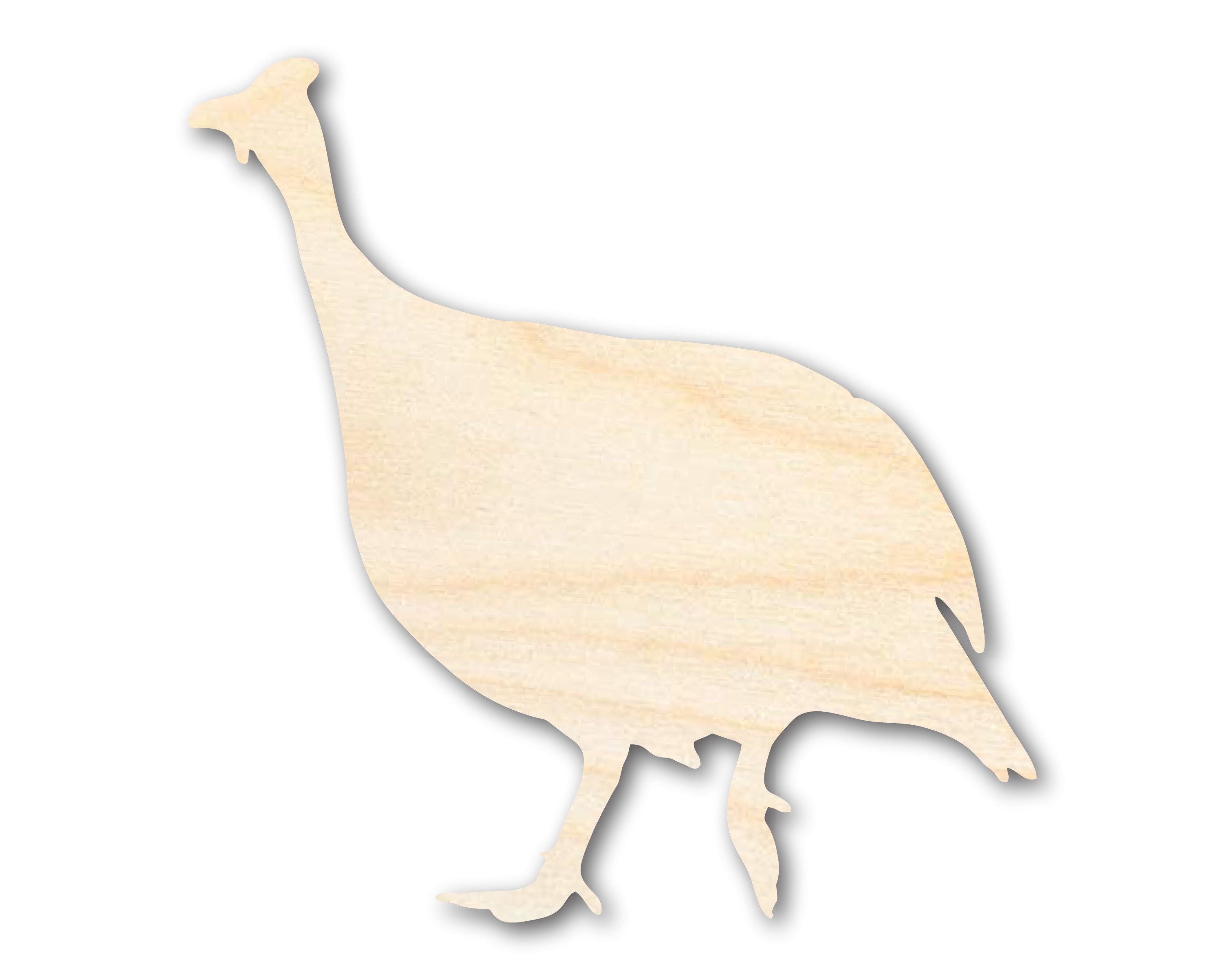 DIY Unfinished Wood Guinea Fowl Shapes for Crafts, Up to 36 Inches