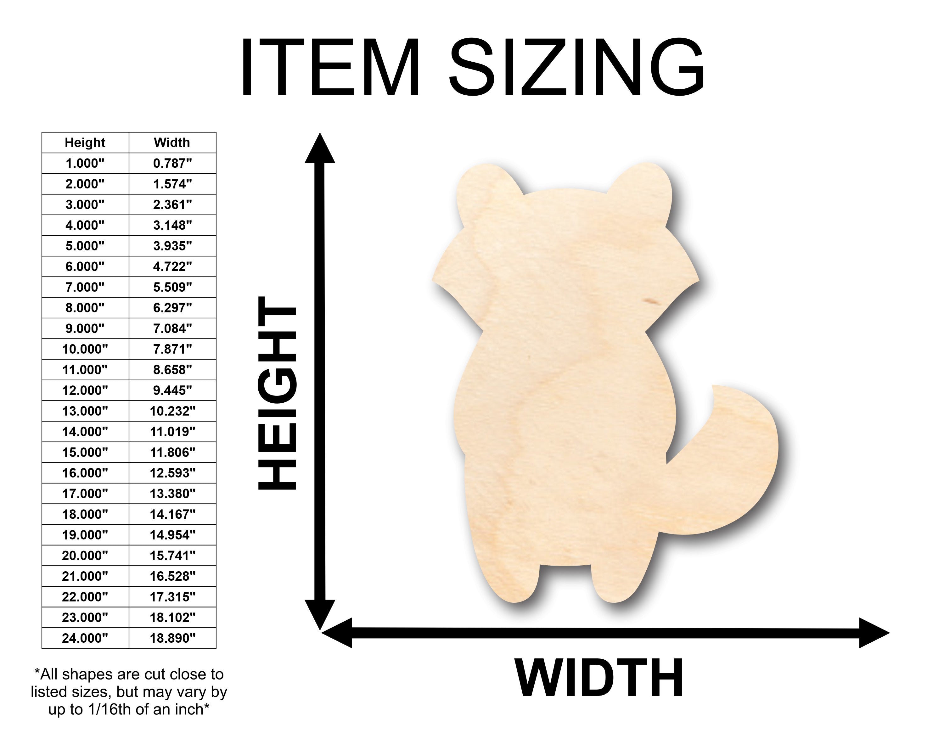 Unfinished Wood Handicraft - Adorable Raccoon Shape for Up to 46 DIY Projects