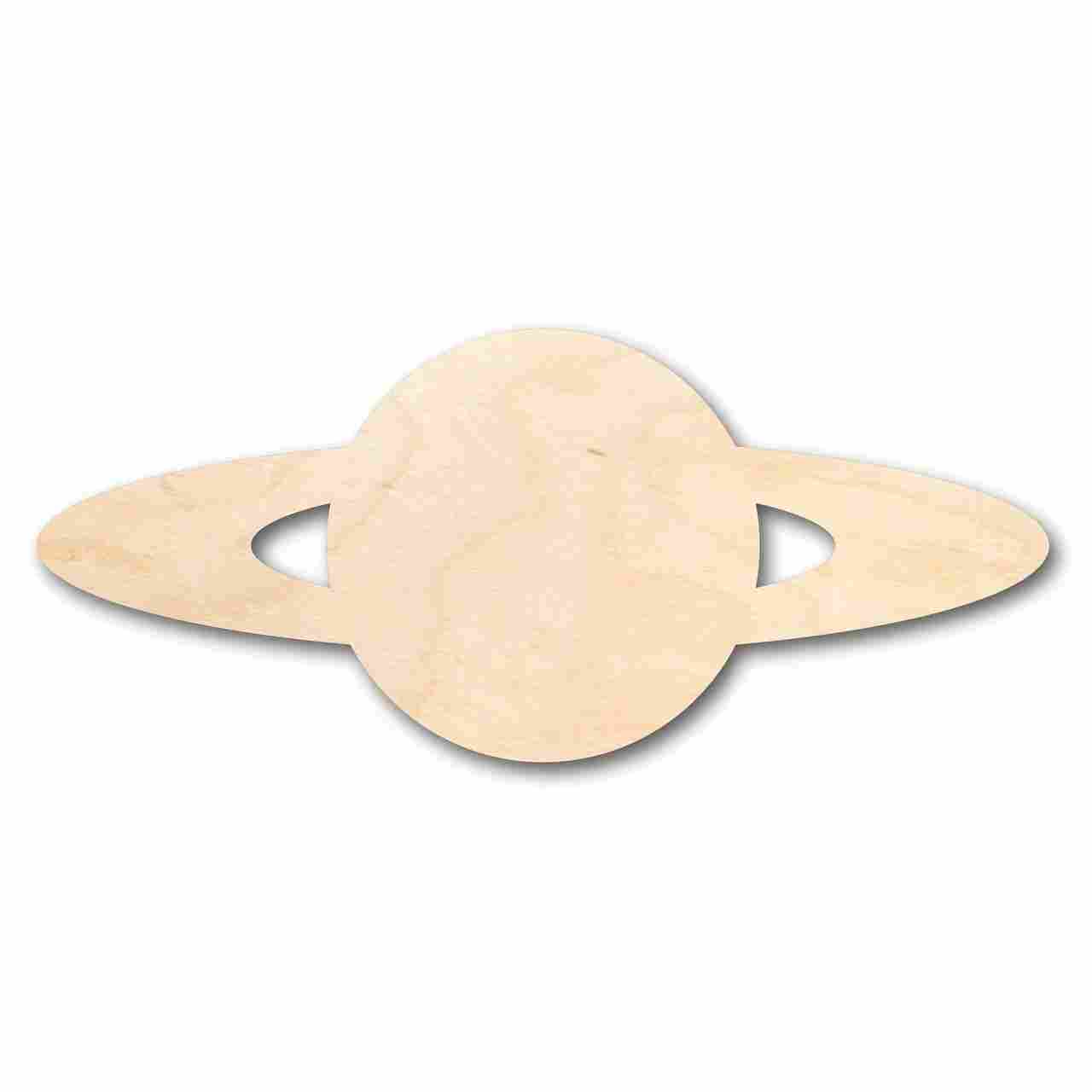 Unfinished Wood Saturn Shape for Solar System, Planet, and Space Crafts - Up to 46 Pieces for DIY Projects
