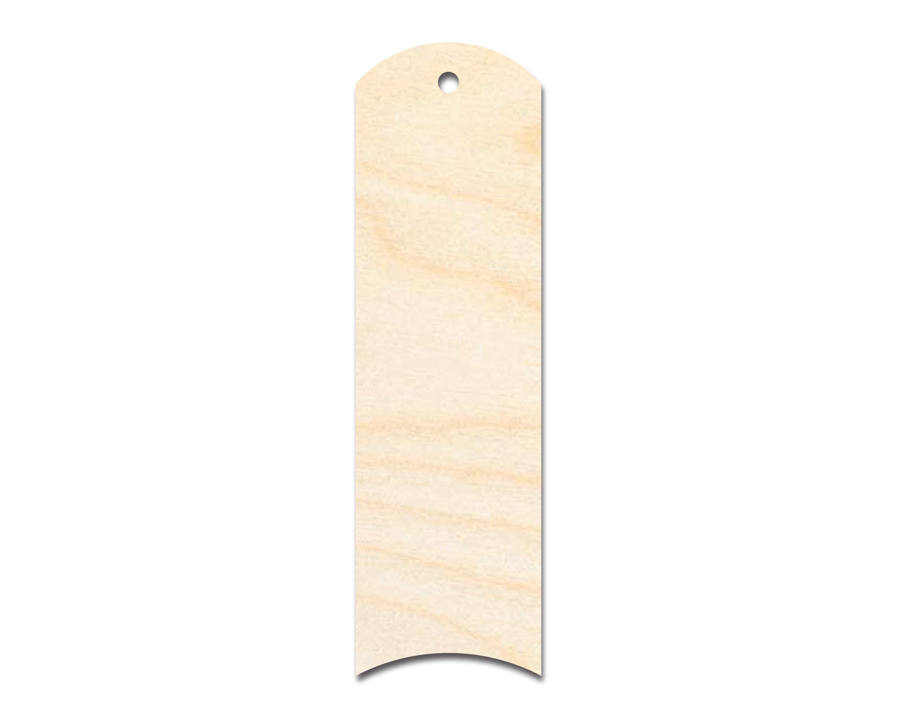 DIY Unfinished Baltic Birch Rounded Dome Bookmark Cutouts up to 12 Inches