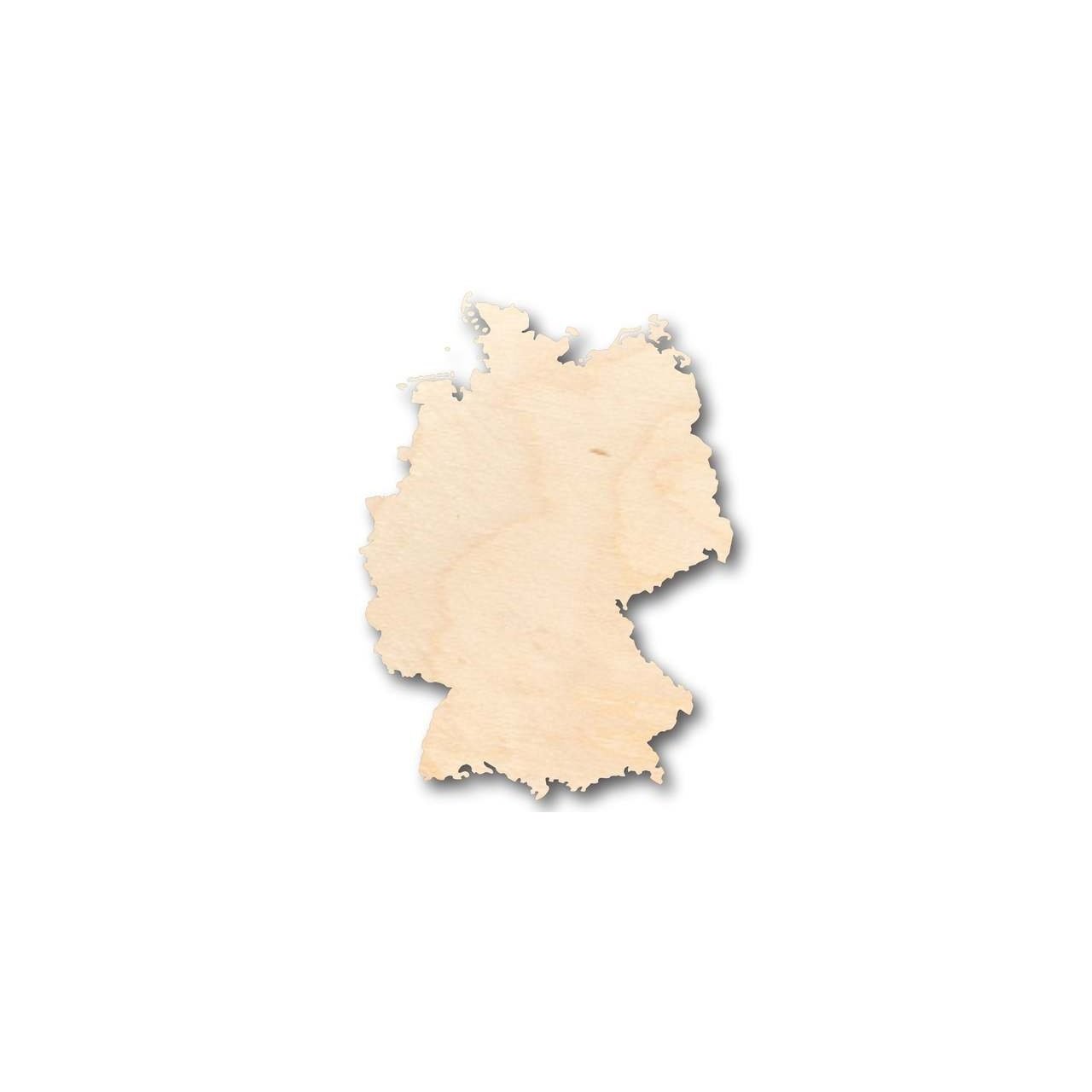 Unfinished Germany-shaped Wood Craft Items for DIY Projects - Up to 46 Pieces of Country-themed Handicraft Materials