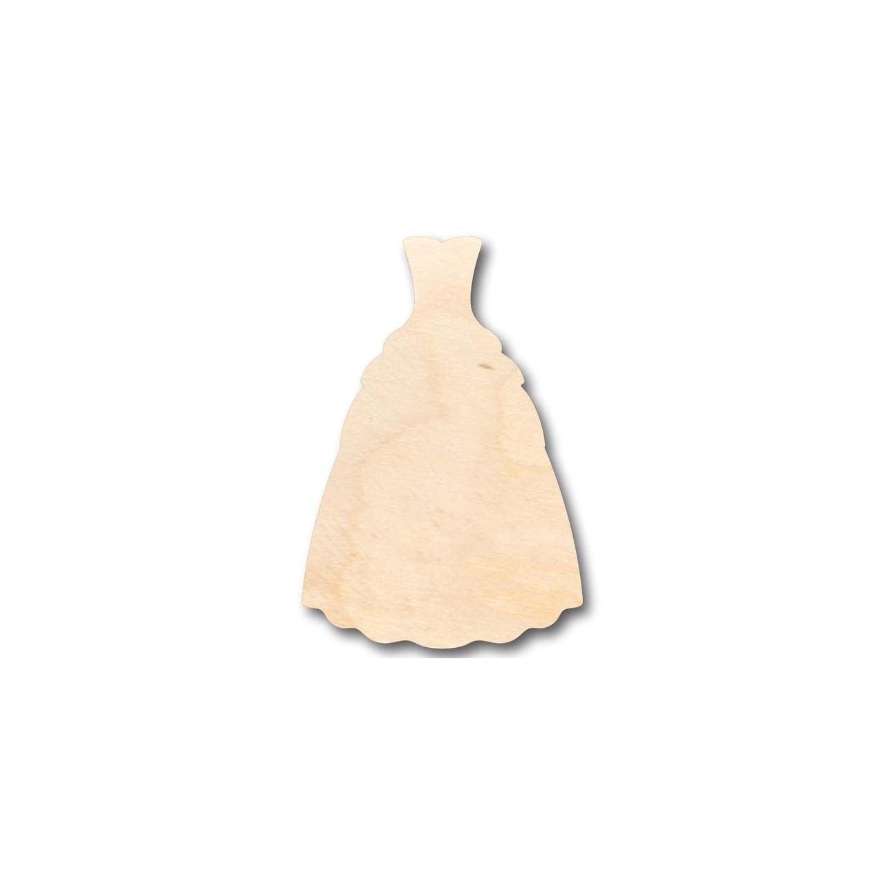 DIY Unfinished Wood Bride Gown Shapes for Wedding Crafts up to 24 Inches
