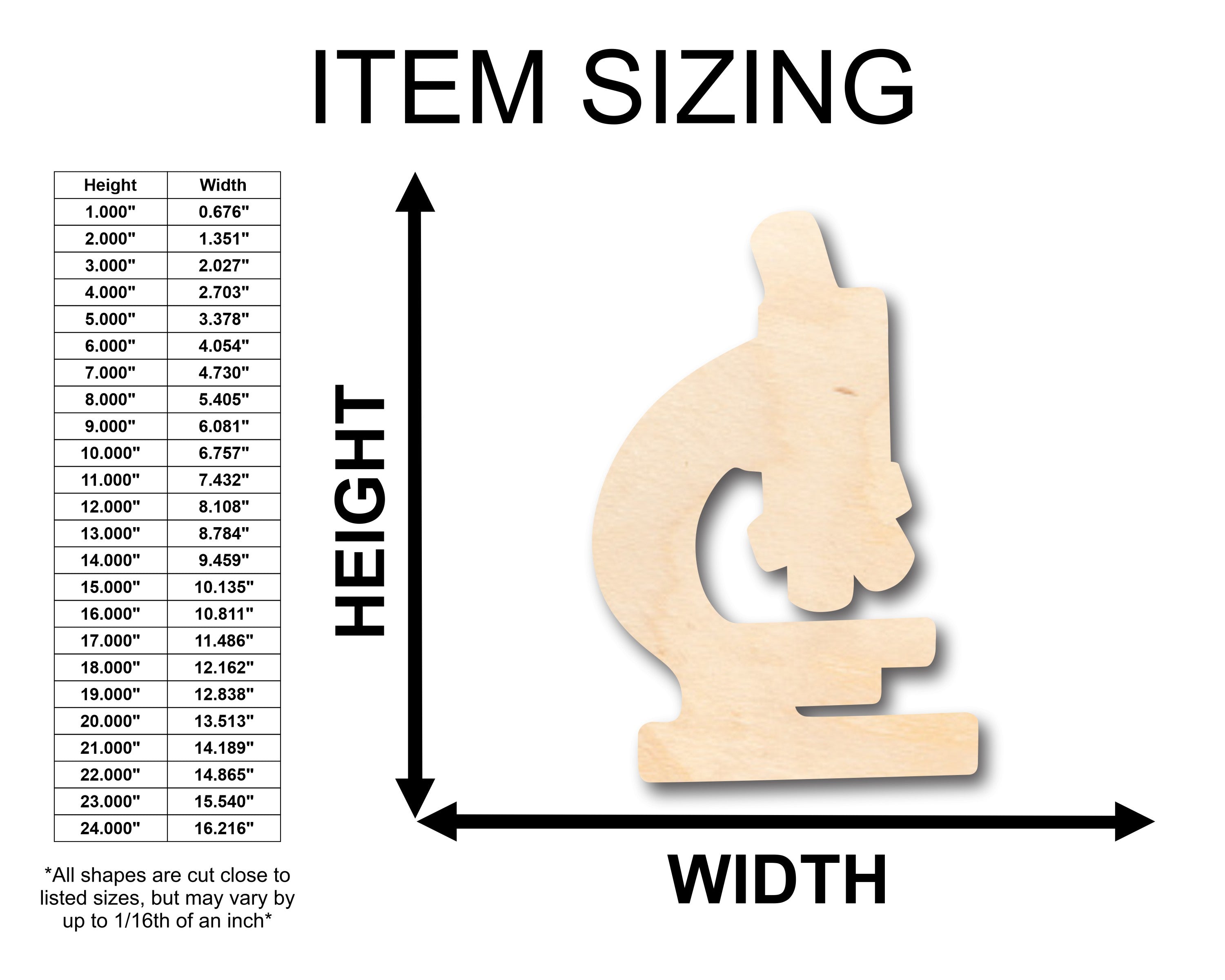 DIY Unfinished Wood Microscope Shapes - Up to 46 Pieces for Crafts
