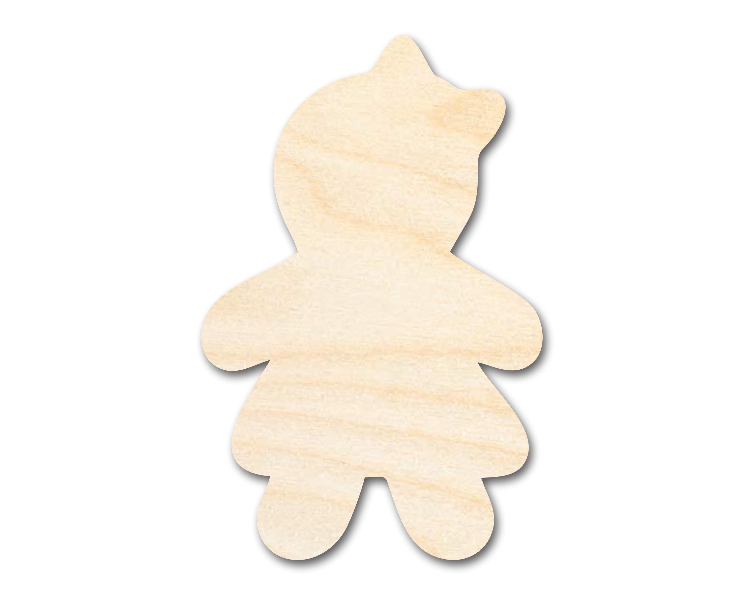 Unfinished Craft Wood Gingerbread Girl Shape for DIY Projects, Available up to 46 Inches
