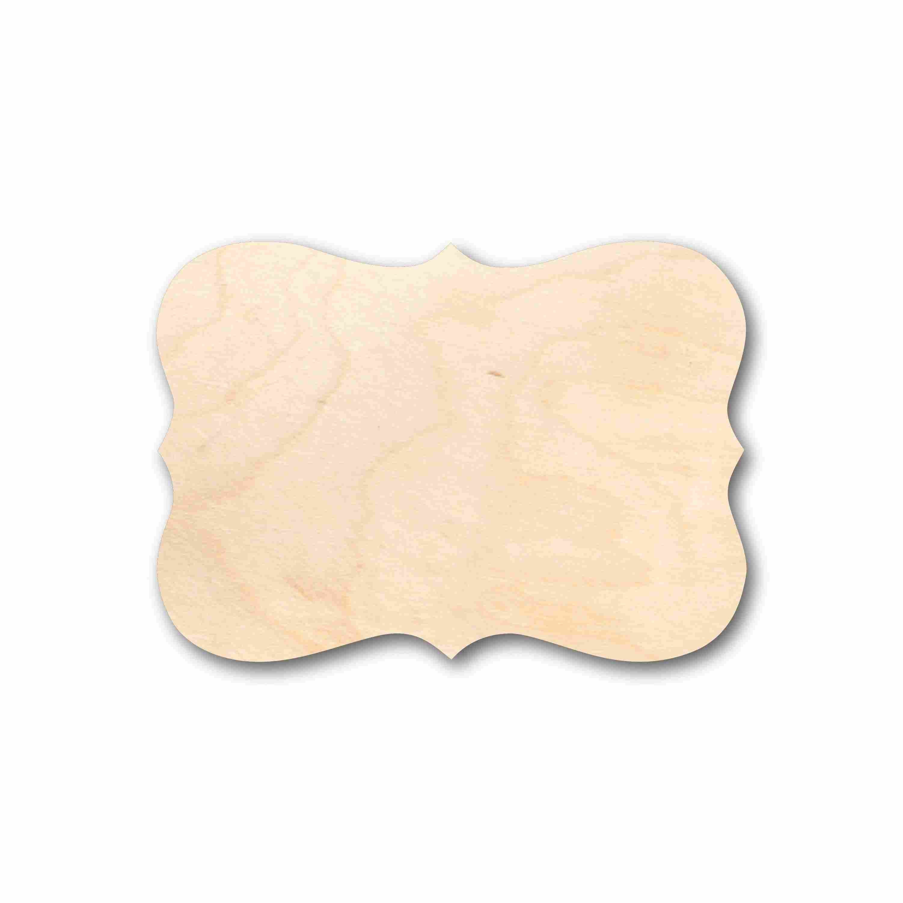 DIY Unfinished Fancy Wood Award Craft Plaque Silhouette - Up to 46