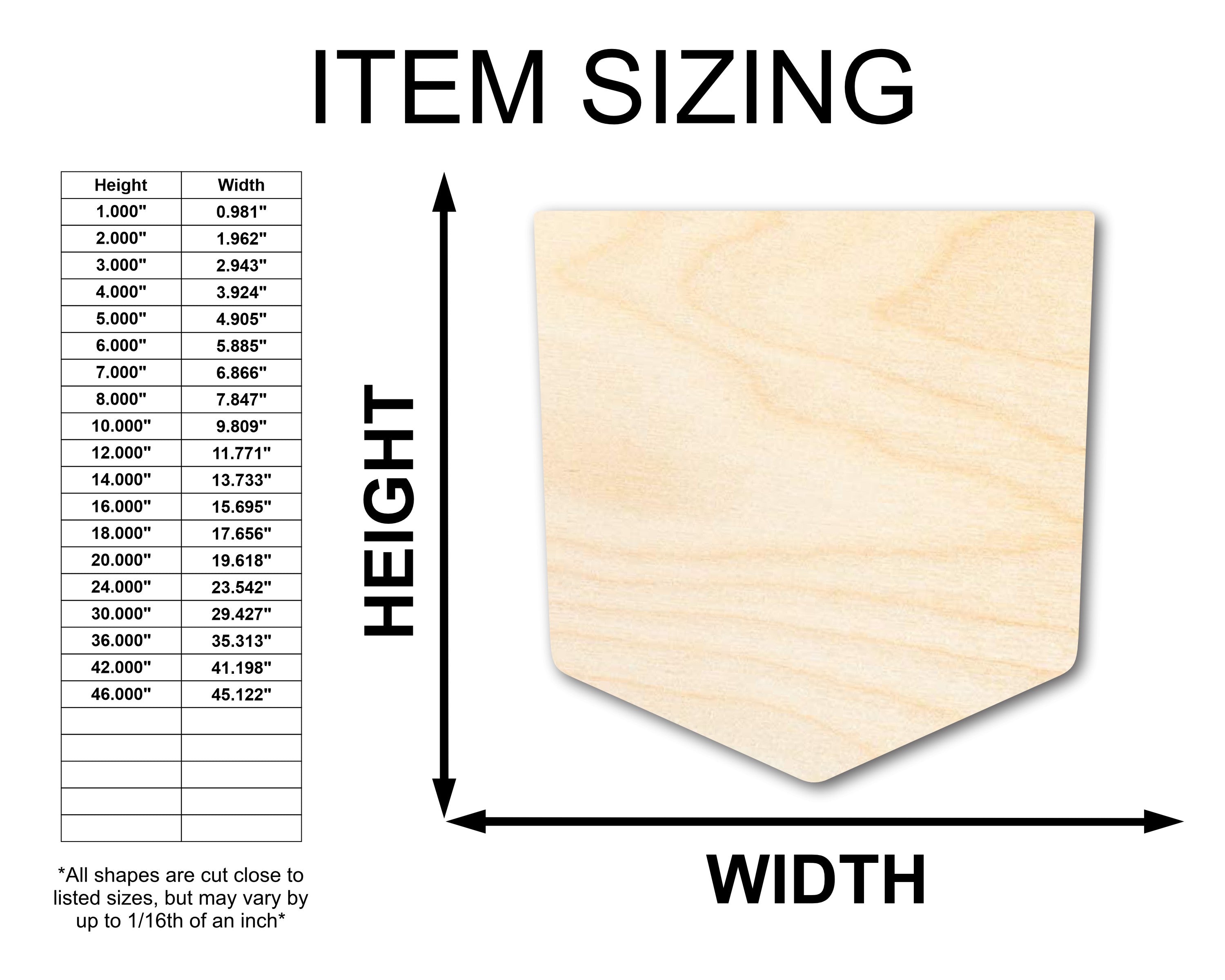 DIY Unfinished Wood Pocket Shapes for Crafts - Up to 46 Pieces