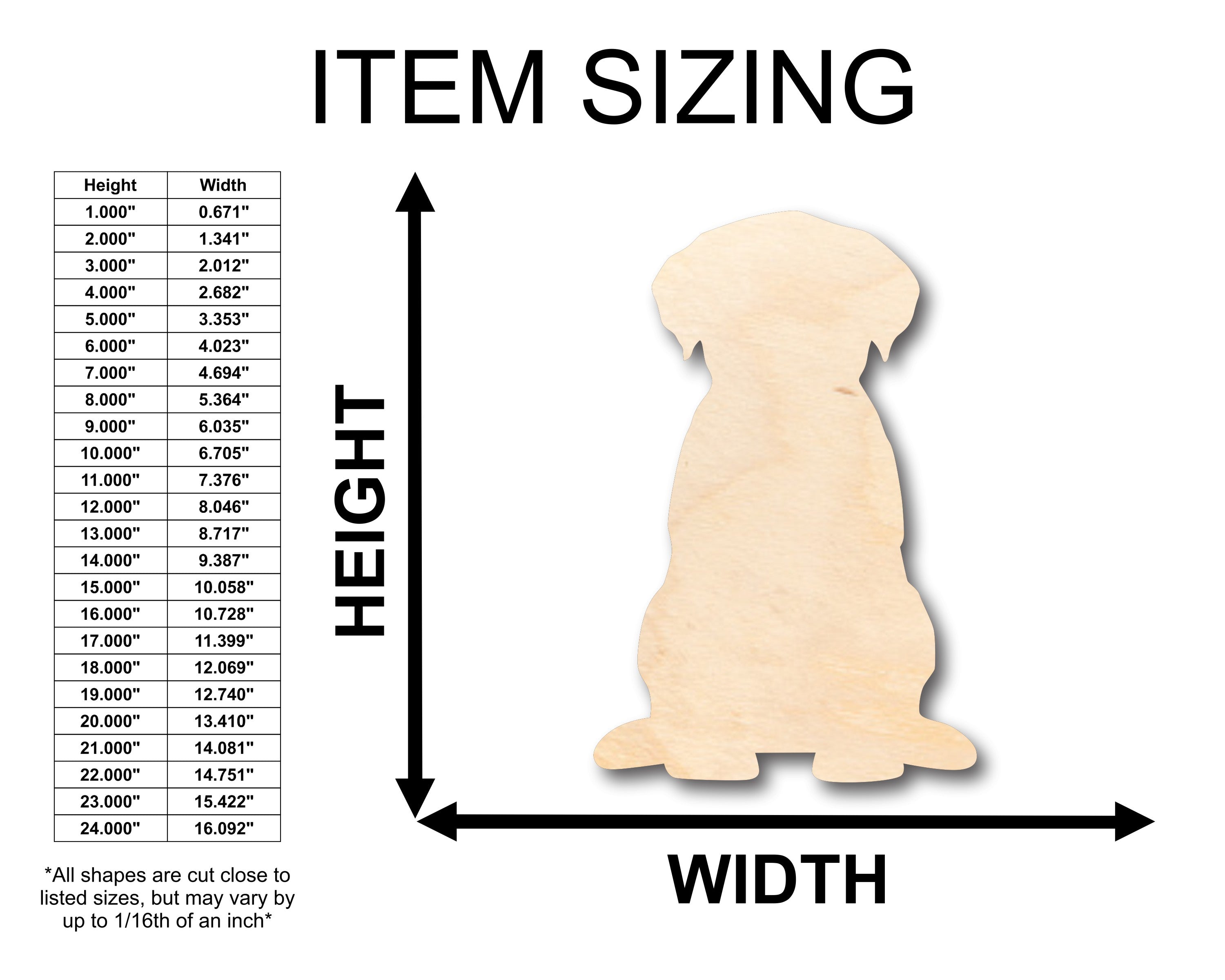 Unfinished DIY Craft Supplies - Wood Puppy Dog Shape for Up to 46 Do - It - Yourself Projects