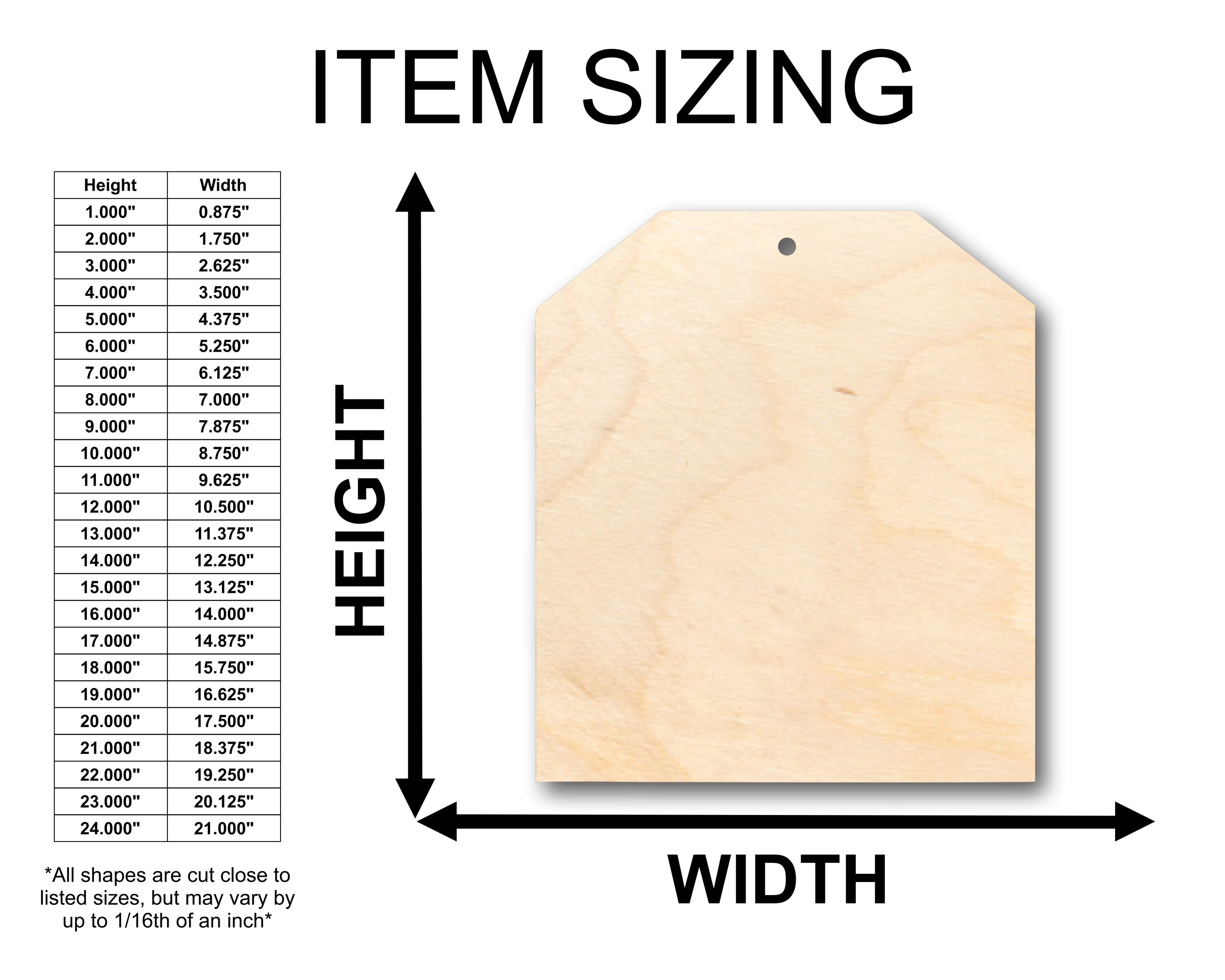 DIY Unfinished Wood Gift Tag Shapes - Up to 46 Pieces for Crafts