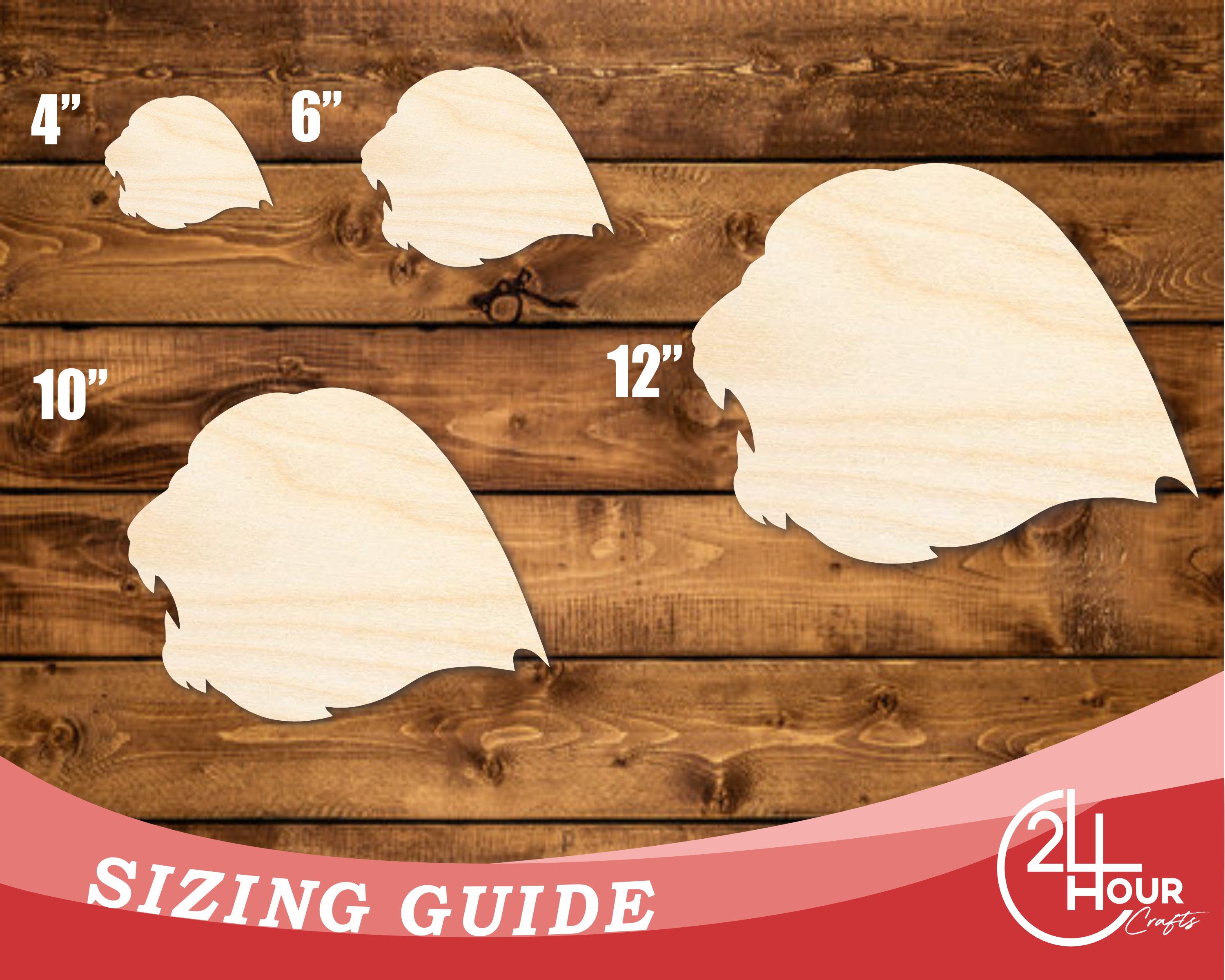 Unfinished DIY Craft Cutout in the Shape of a Wood Lion Mascot, Up to 46 Inches for Multiple DIY Projects