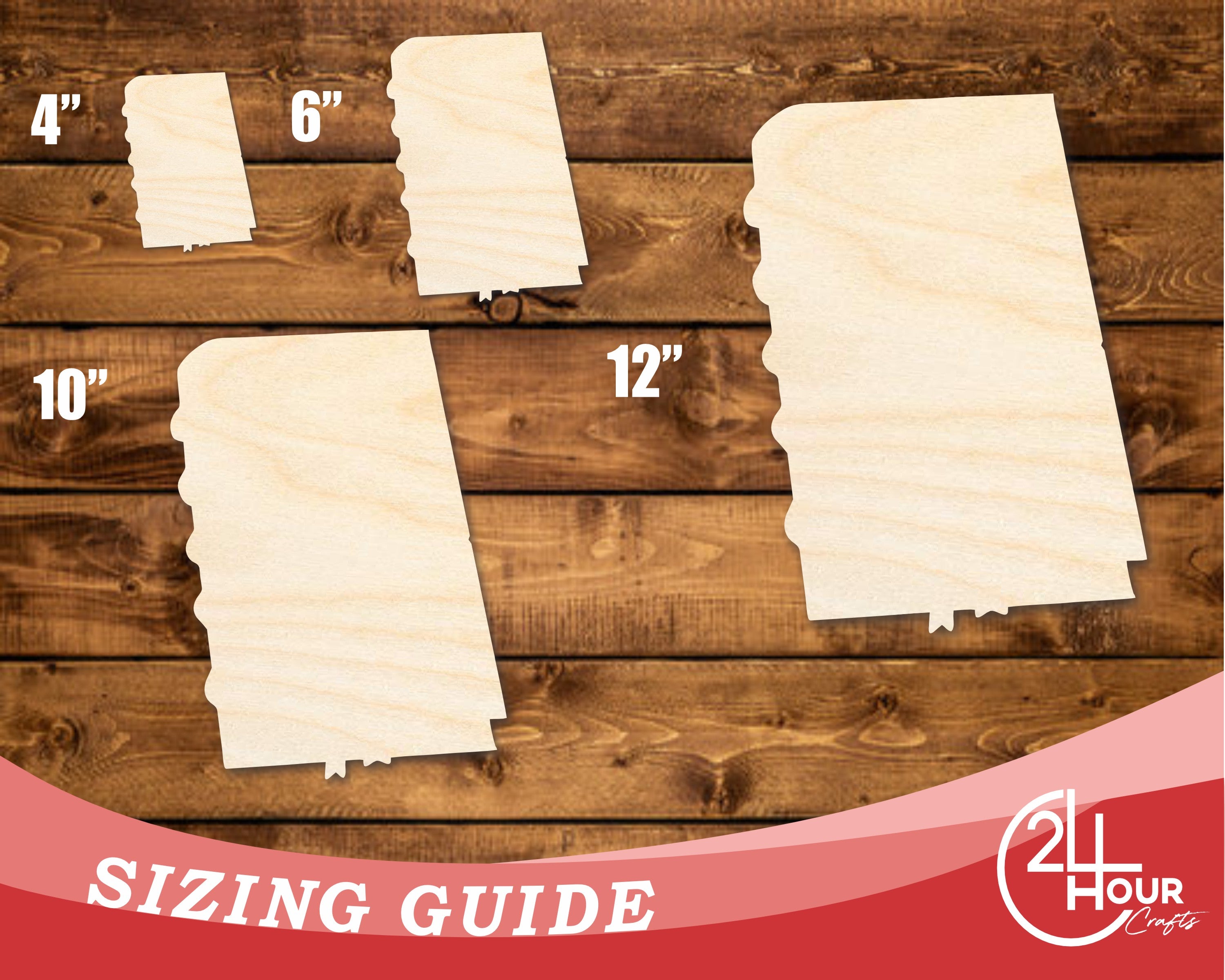 Unfinished Baltic Birch Wood Spell Book Shape DIY Craft Cutouts - Up to 46 Inches for Multiple DIY Projects
