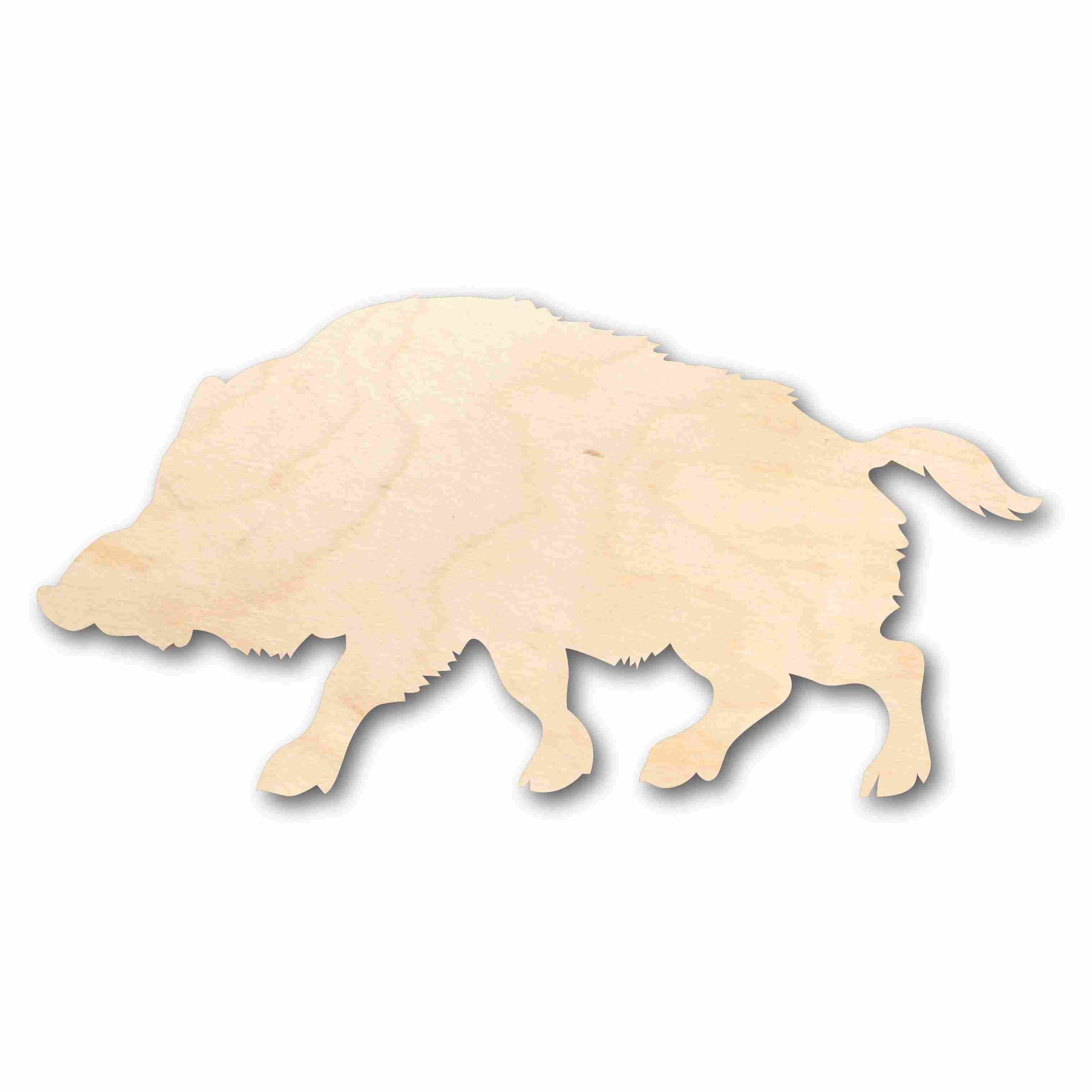 Unfinished DIY Wood Warthog Wild Pig Silhouette Crafting Kit - Ideal for Up to 46 Do - It - Yourself Projects
