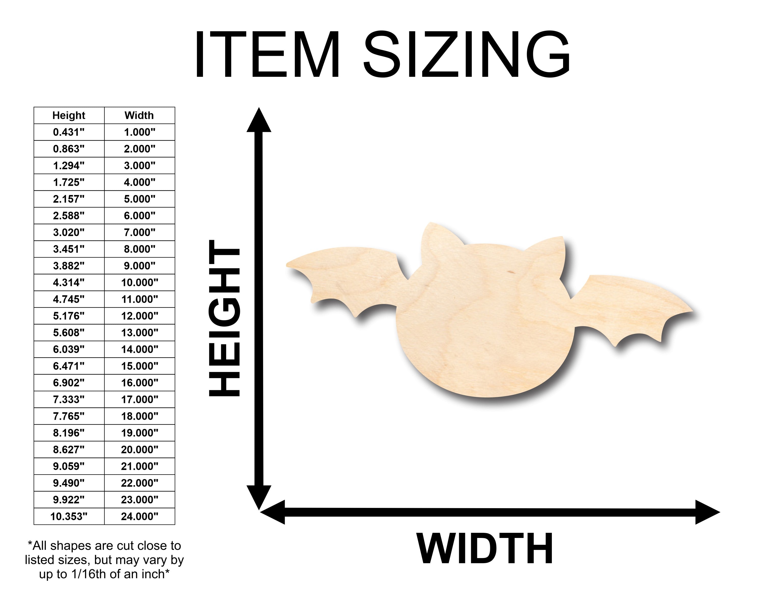 Unfinished Wood Bat - Shaped Craft Items for Up to 46 Do - It - Yourself Projects