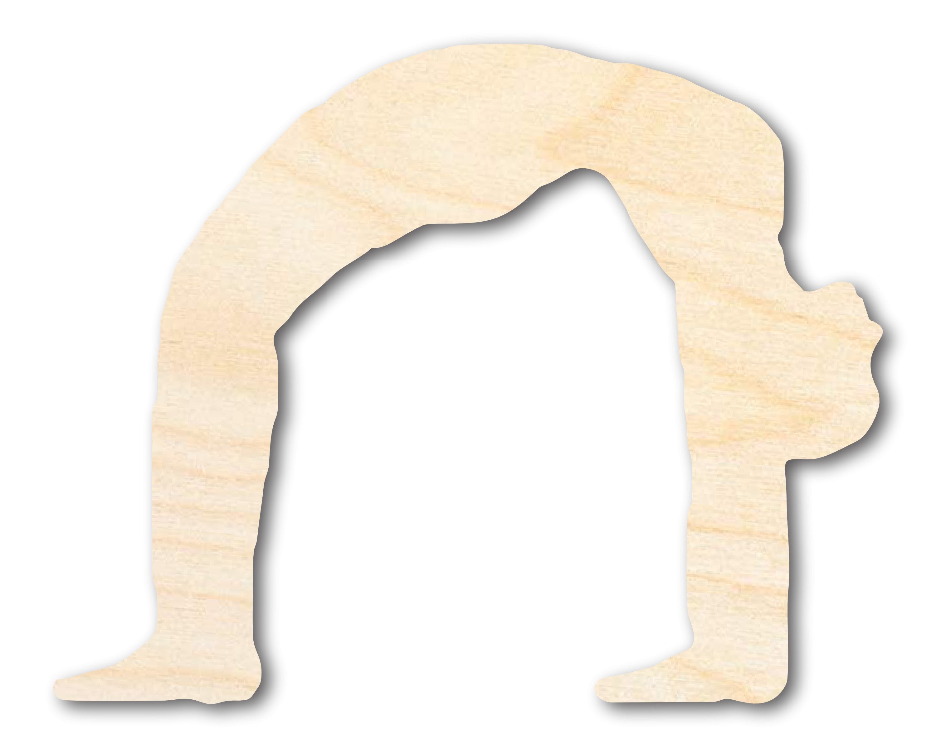 Unfinished Baltic Birch Wood Yoga Wheel Pose Shape for DIY Crafts, Up to 46 Inches with Multiple DIY Options