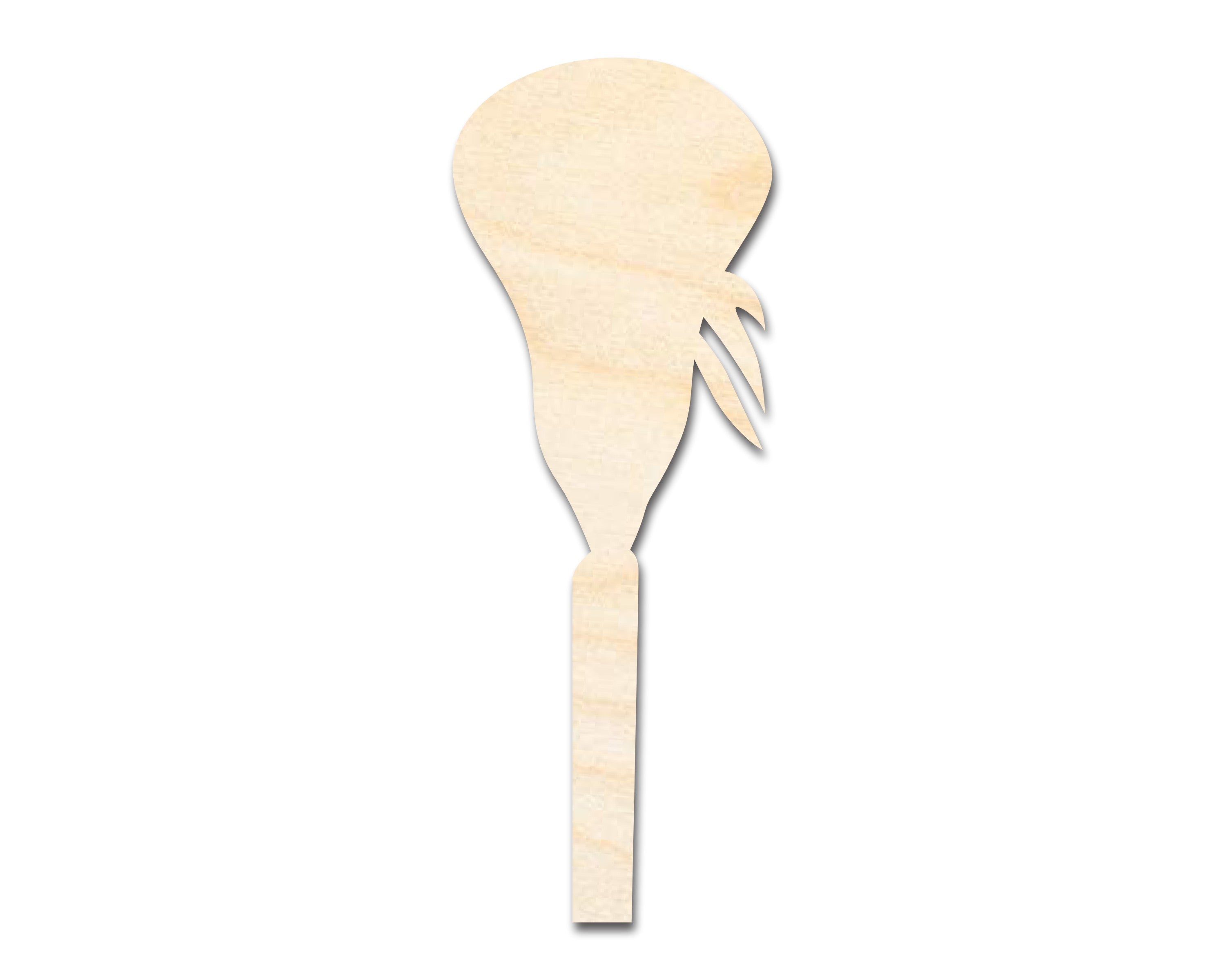 Unfinished Wood Lacrosse Stick Cross Shape DIY Craft Cutout - Bigger and Superior Version