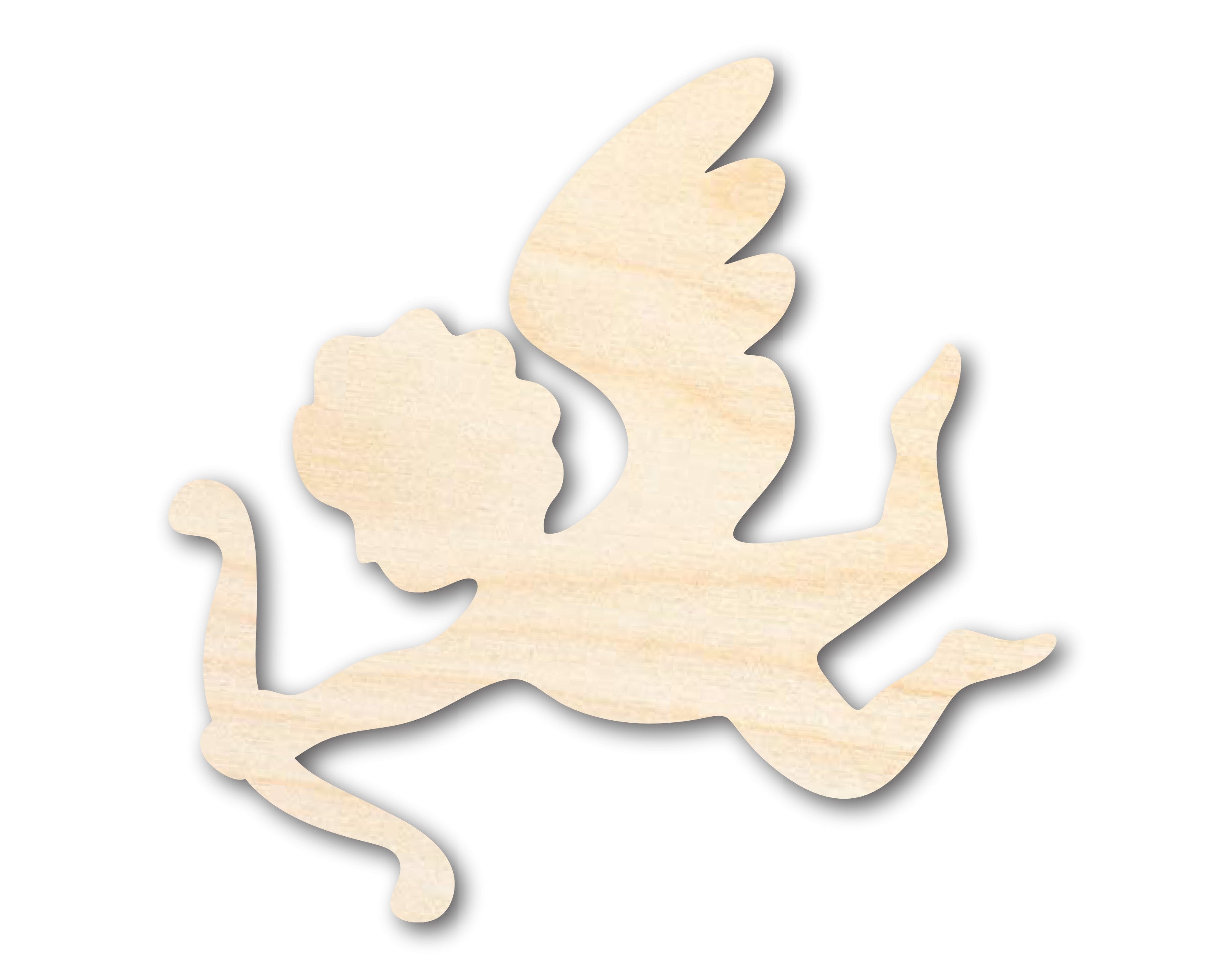 Large - Sized and High - Value Unfinished Wood Cupid Shape for DIY Craft Cutouts