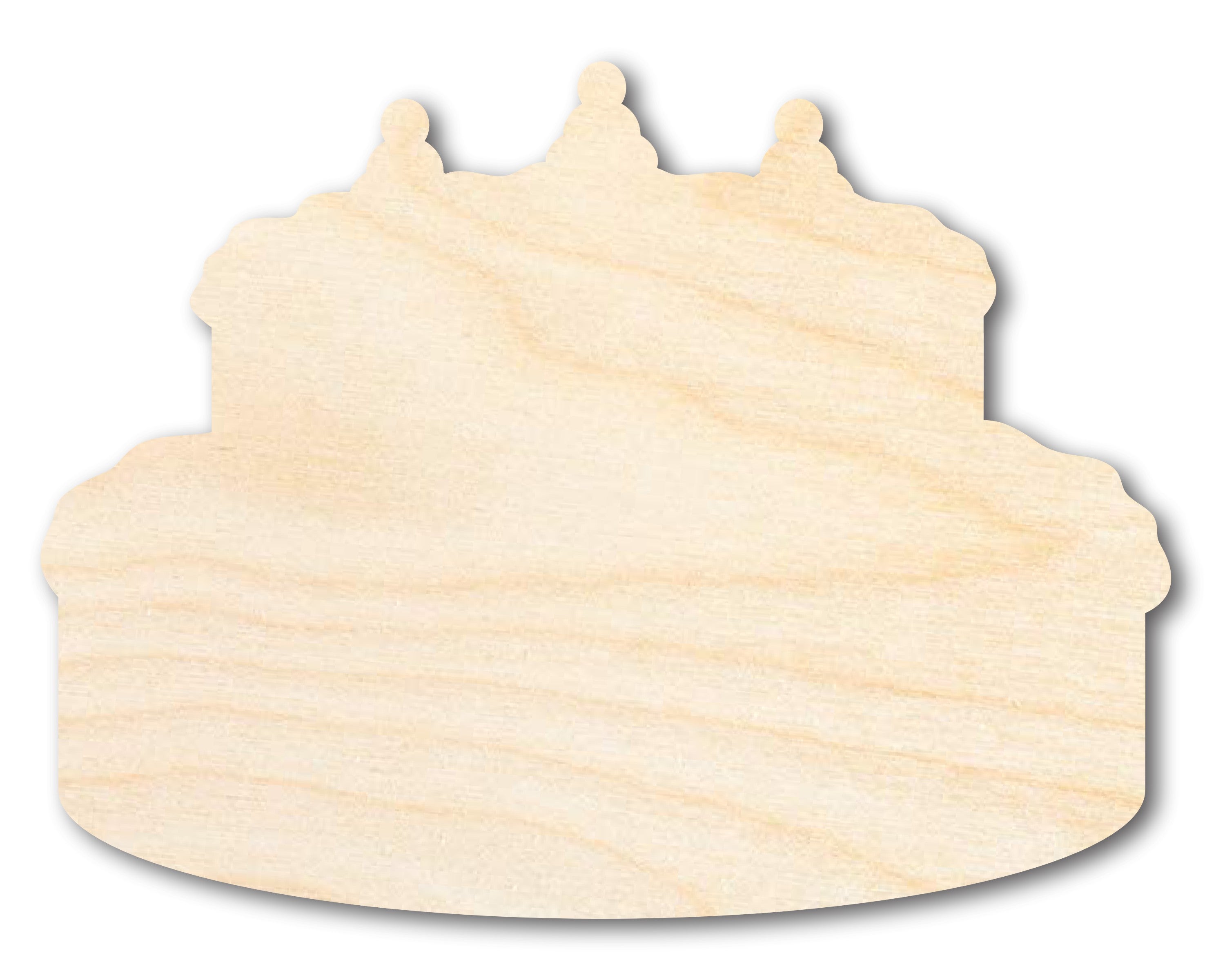 DIY Unfinished Wood Cake Shapes for Crafts, Sizes Up to 46