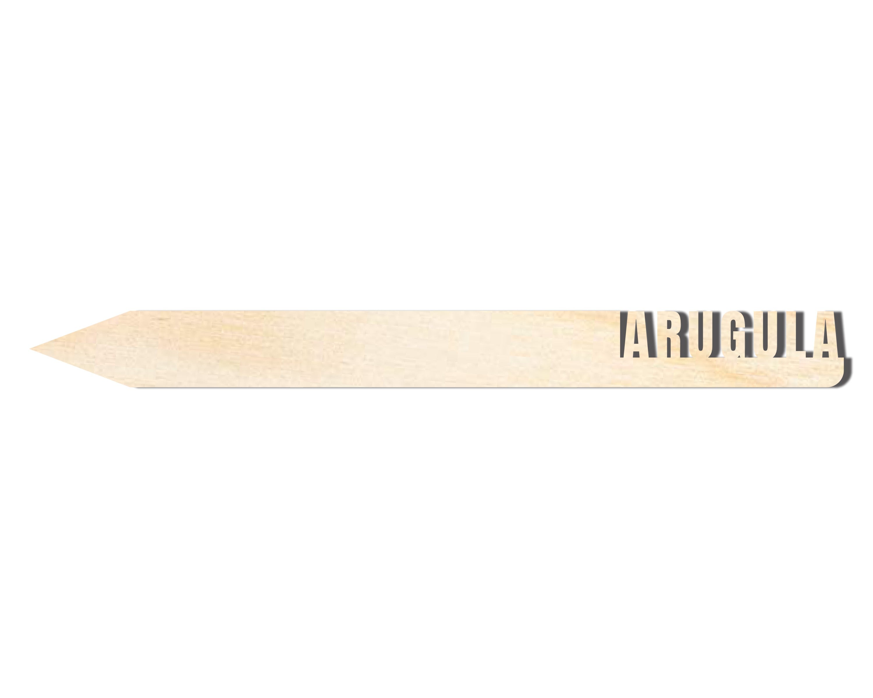 DIY Unfinished Baltic Birch Arugula Garden Stake - Up to 24