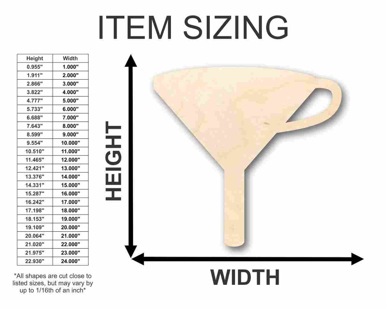 DIY Unfinished Wood Funnel Shapes - Up to 46 Pieces for Crafts