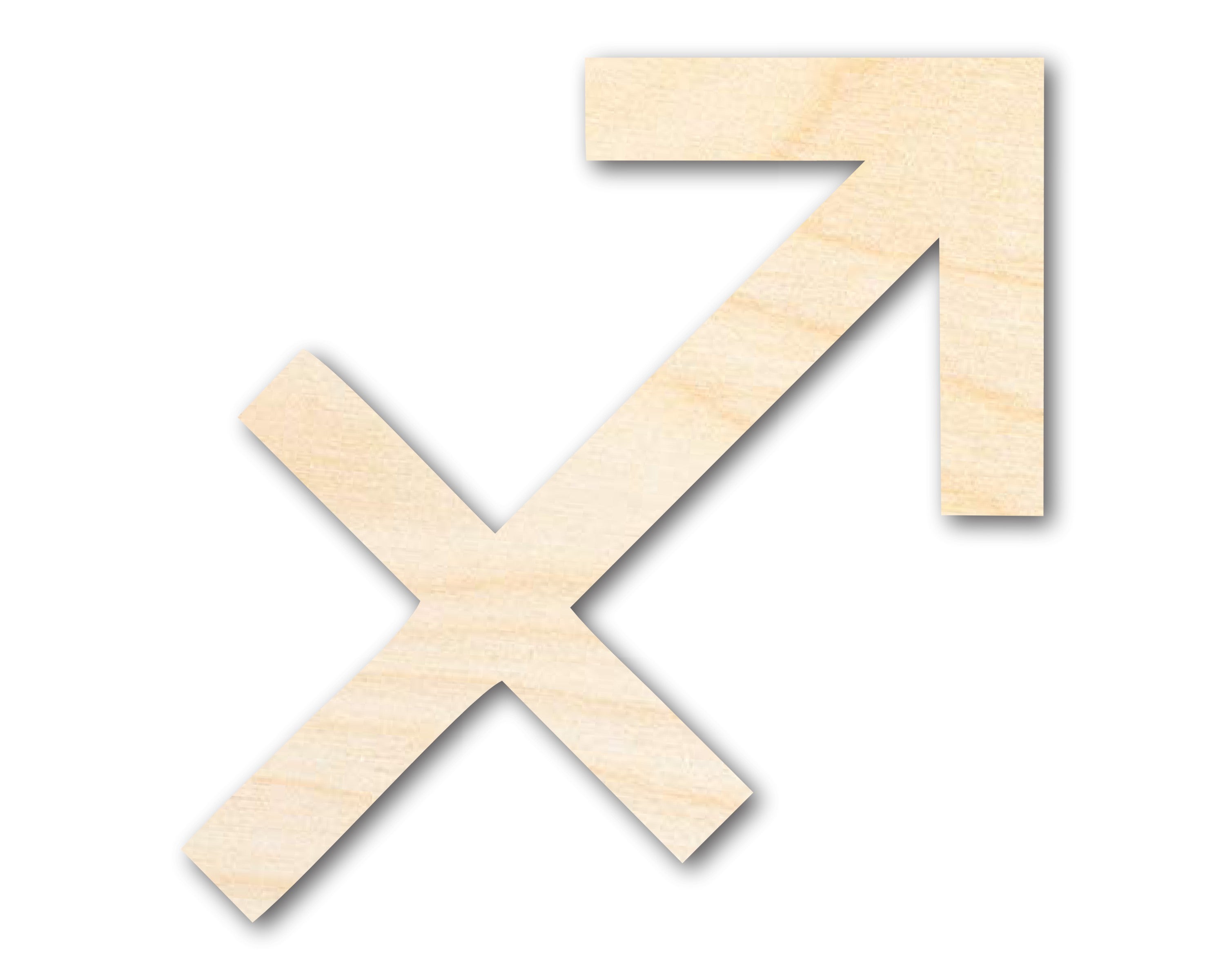 Unfinished Wood Sagittarius Zodiac Sign Shape Craft - Sizes Up to 46 Inches
