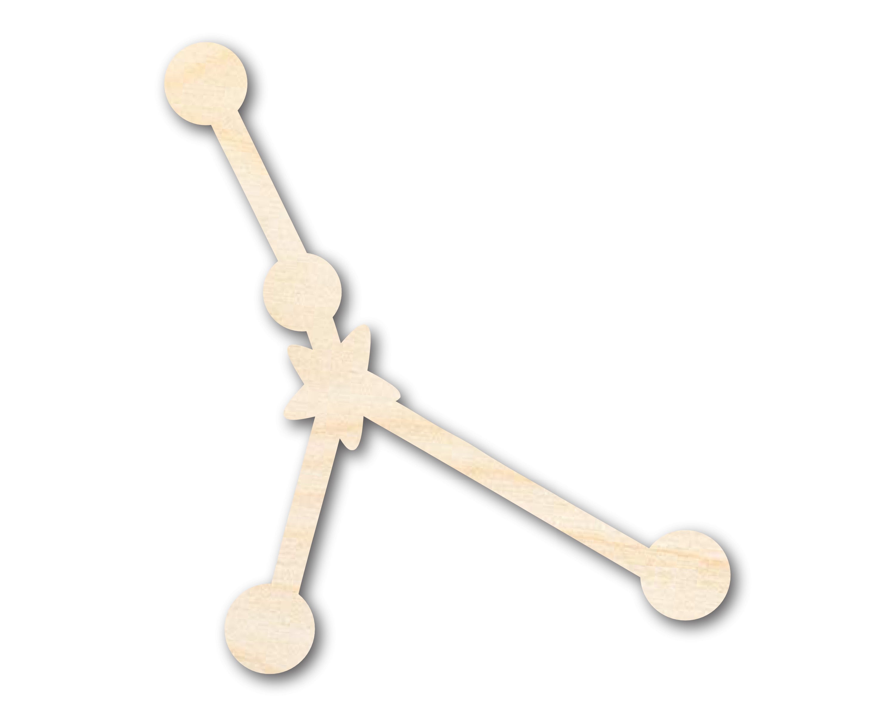 Unfinished Wood Zodiac Cancer Constellation Shape Craft - Sizes up to 46 Inches