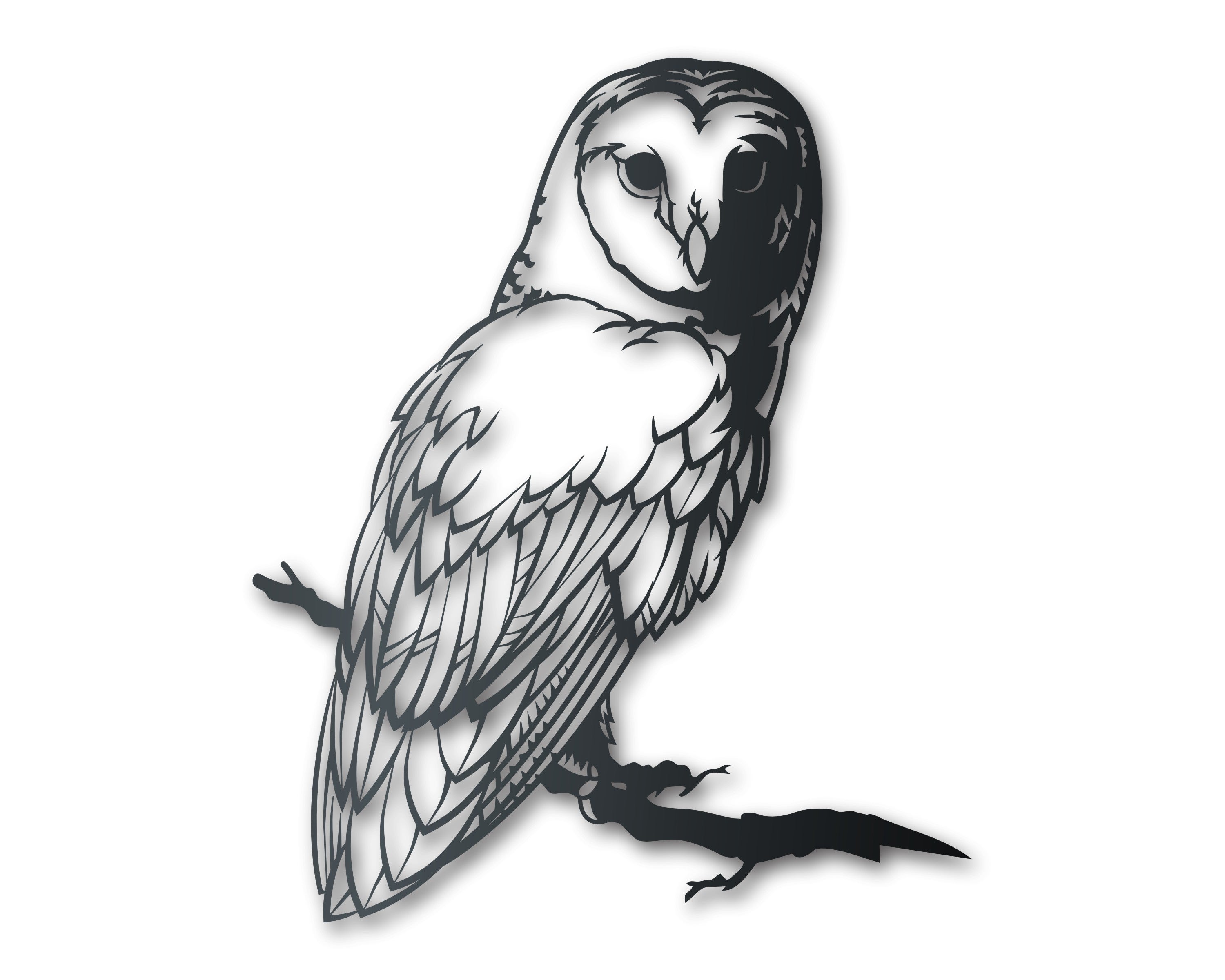 14 - Color Custom Metal Owl Tree Stake Wall Art for Garden Decor