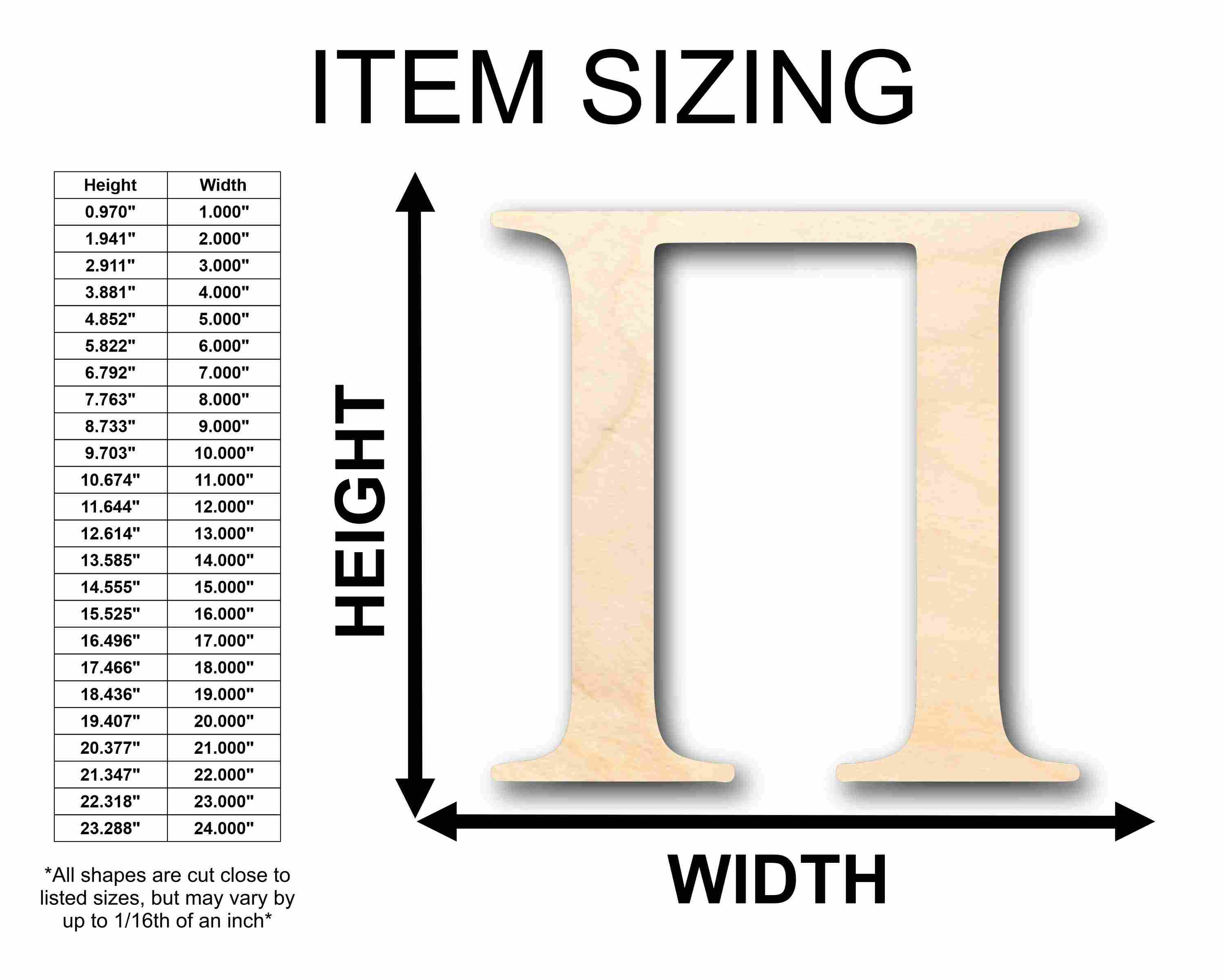 DIY Unfinished Wood Pi Silhouette - Up to 46 Crafts Available