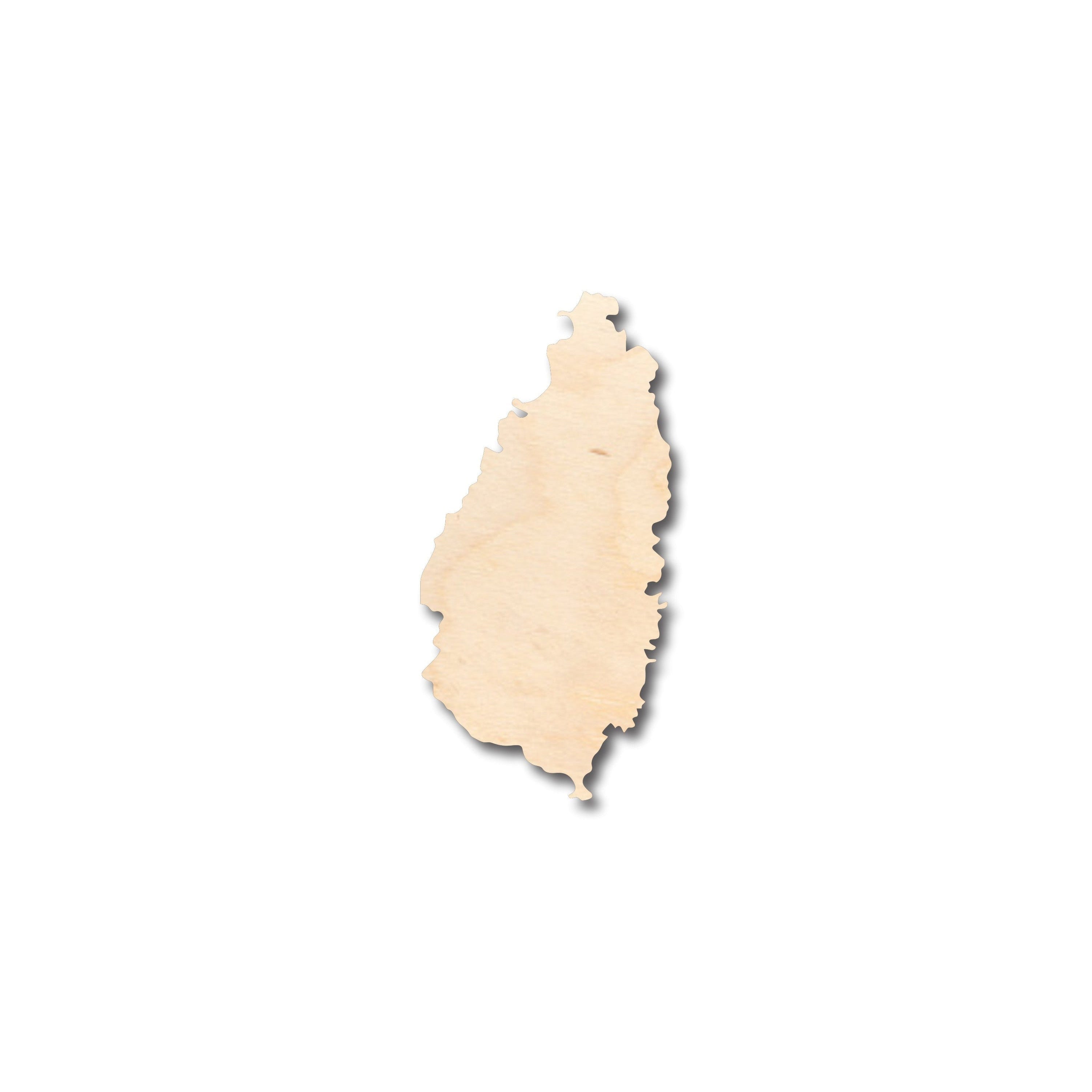 DIY Unfinished Baltic Birch Wood Saint Lucia Shape - Up to 46 Inches