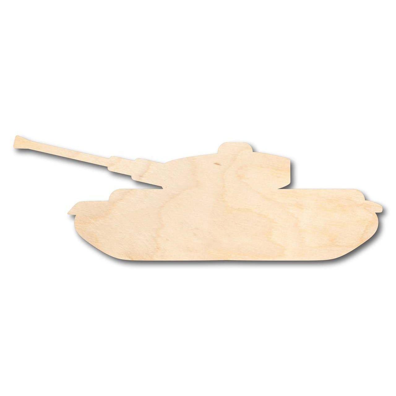 DIY Unfinished Wood Tank Shape for Army, Marines, Military Crafts (Up to 46)