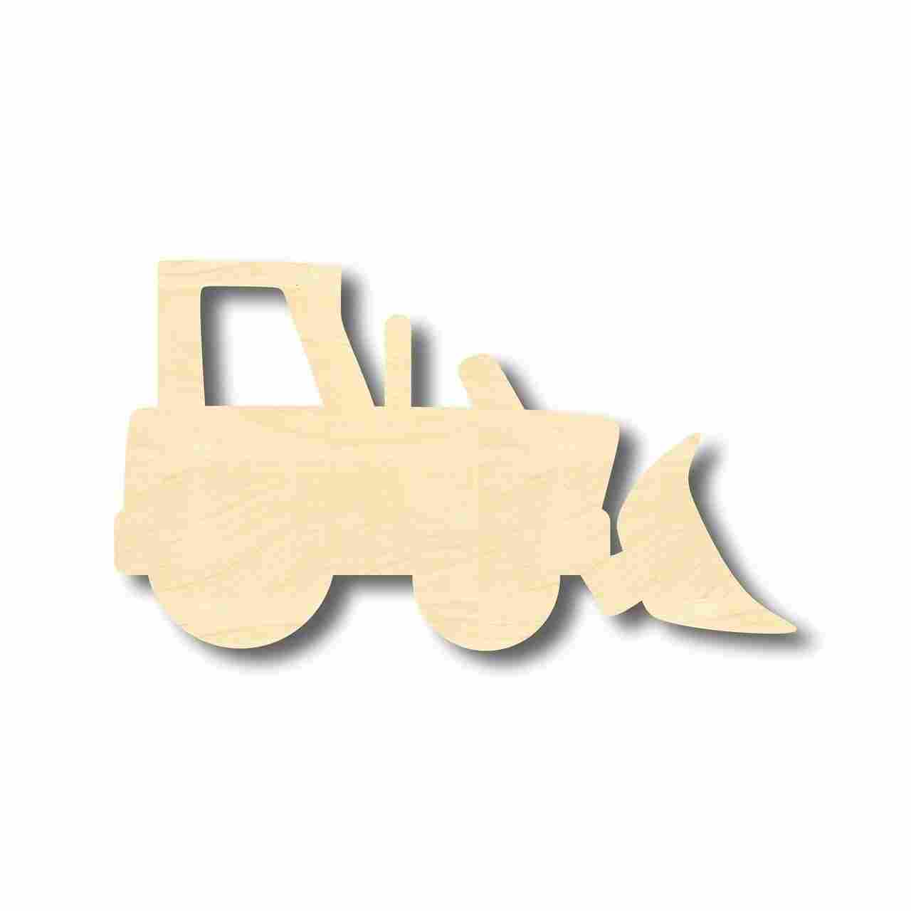 Unfinished Wood Bulldozer Shape Crafting Material - Ideal for Up to 46 DIY Projects
