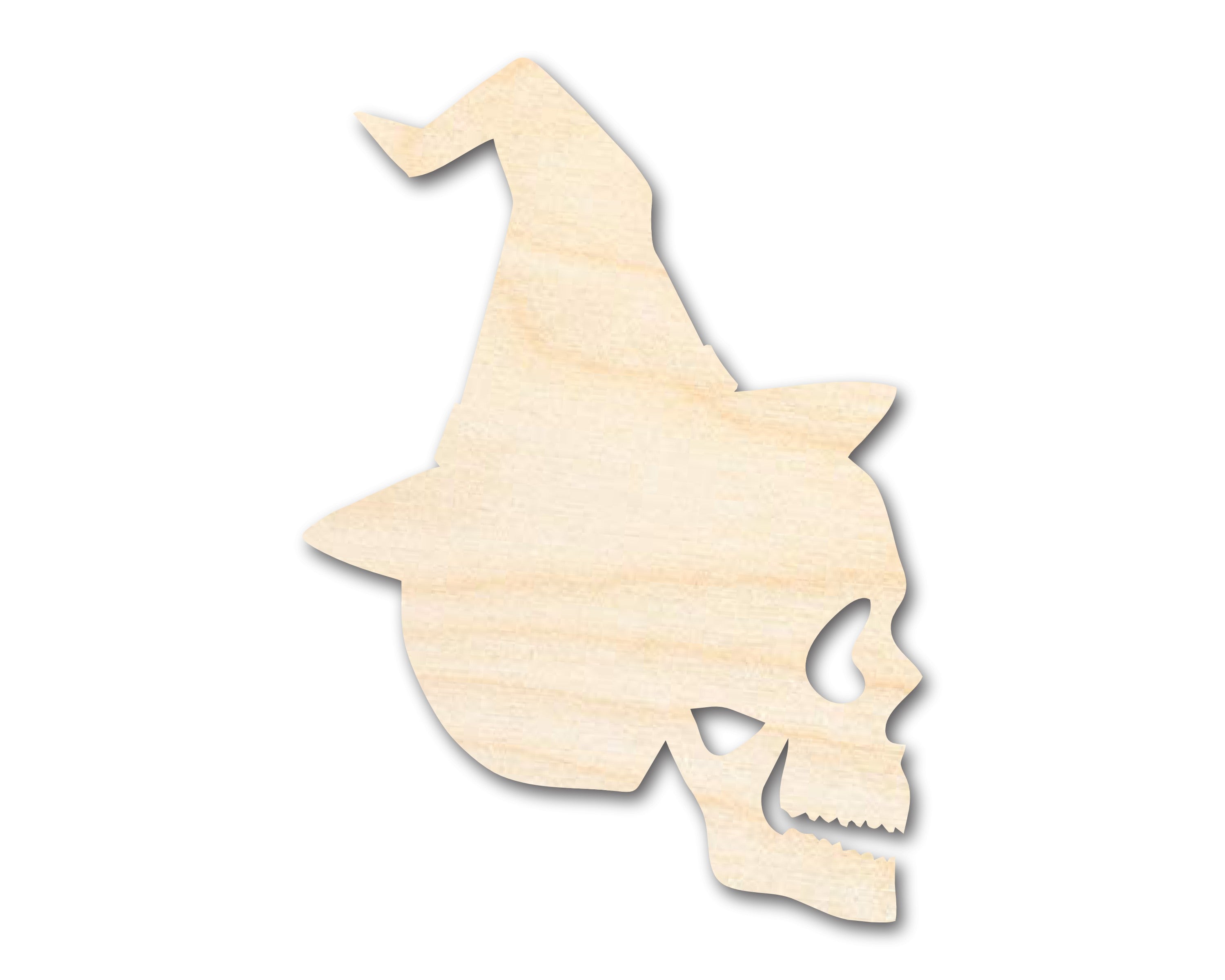 DIY Unfinished Baltic Birch Magicians Skull Shape Cutout for Halloween up to 46