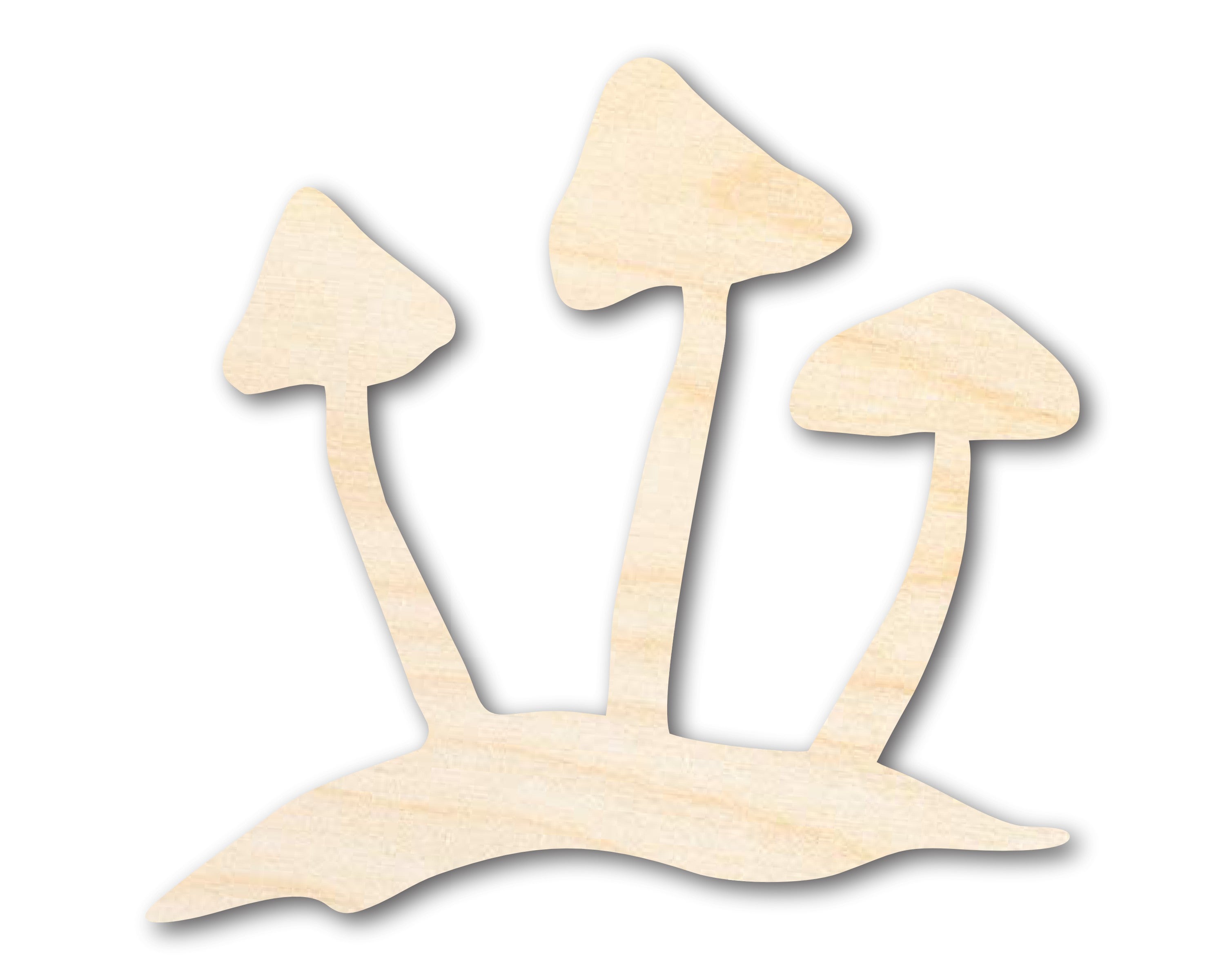 Unfinished Wood Crafts in Mushroom Shape - Ideal for DIY Projects, Sizes up to 46 Inches