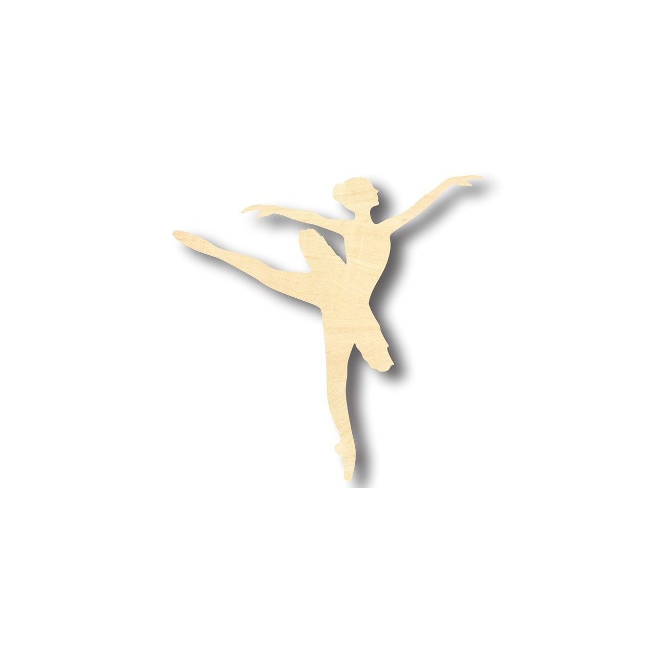 Unfinished Baltic Birch Plywood Wood Ballerina Dancer Shape - Ideal for Up to 46 DIY Crafts