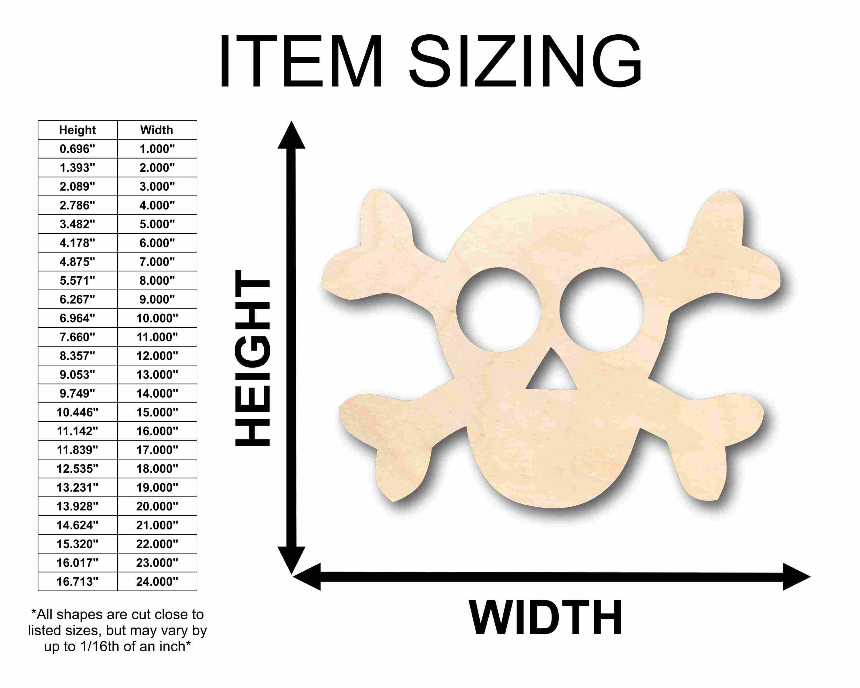 DIY Unfinished Wood Skull Silhouette for Up to 46 Craft Projects