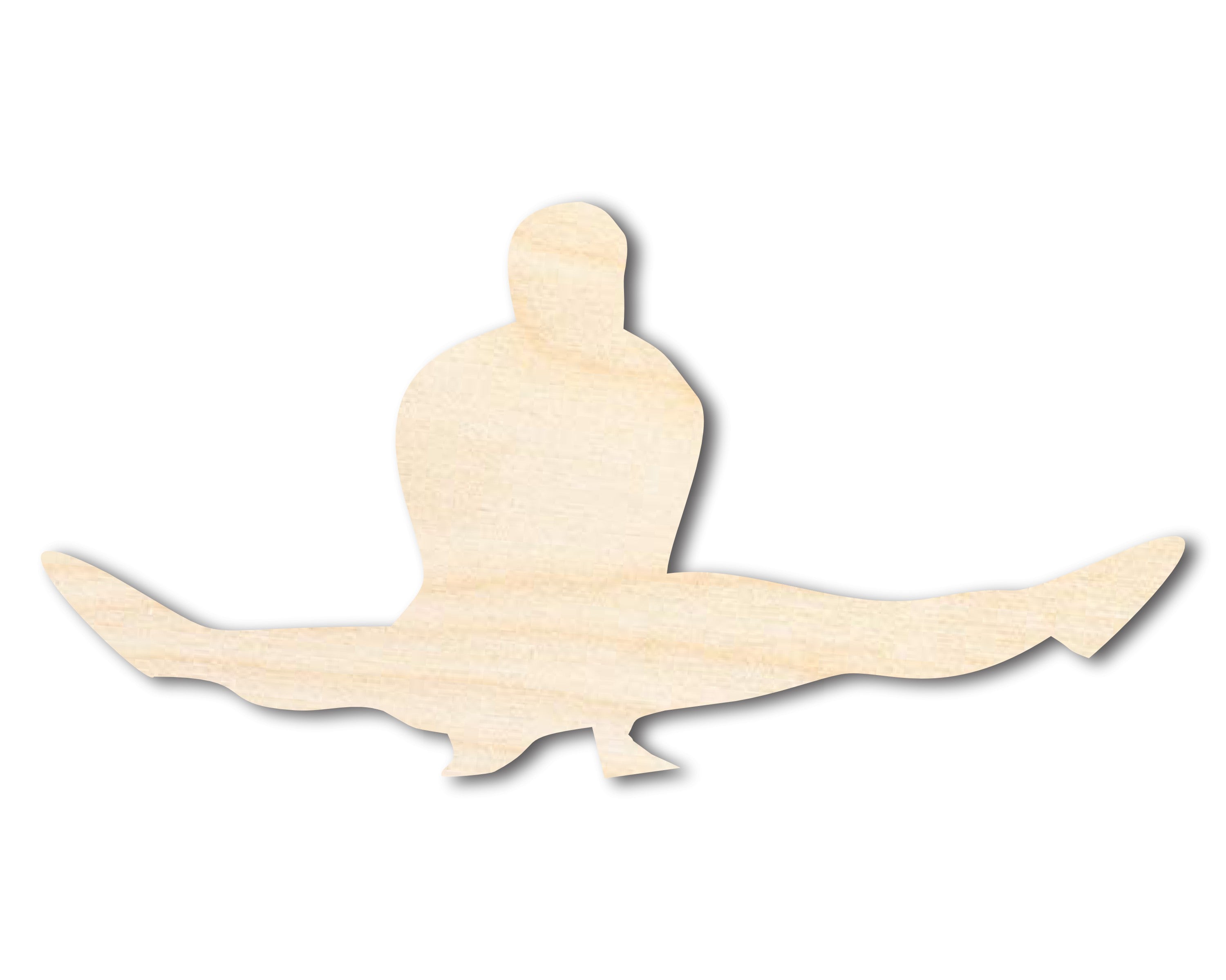 Unfinished Baltic Birch Wood Gymnast Press - Up Shape Cutout for DIY Crafts, Available in Sizes Up to 46 Inches