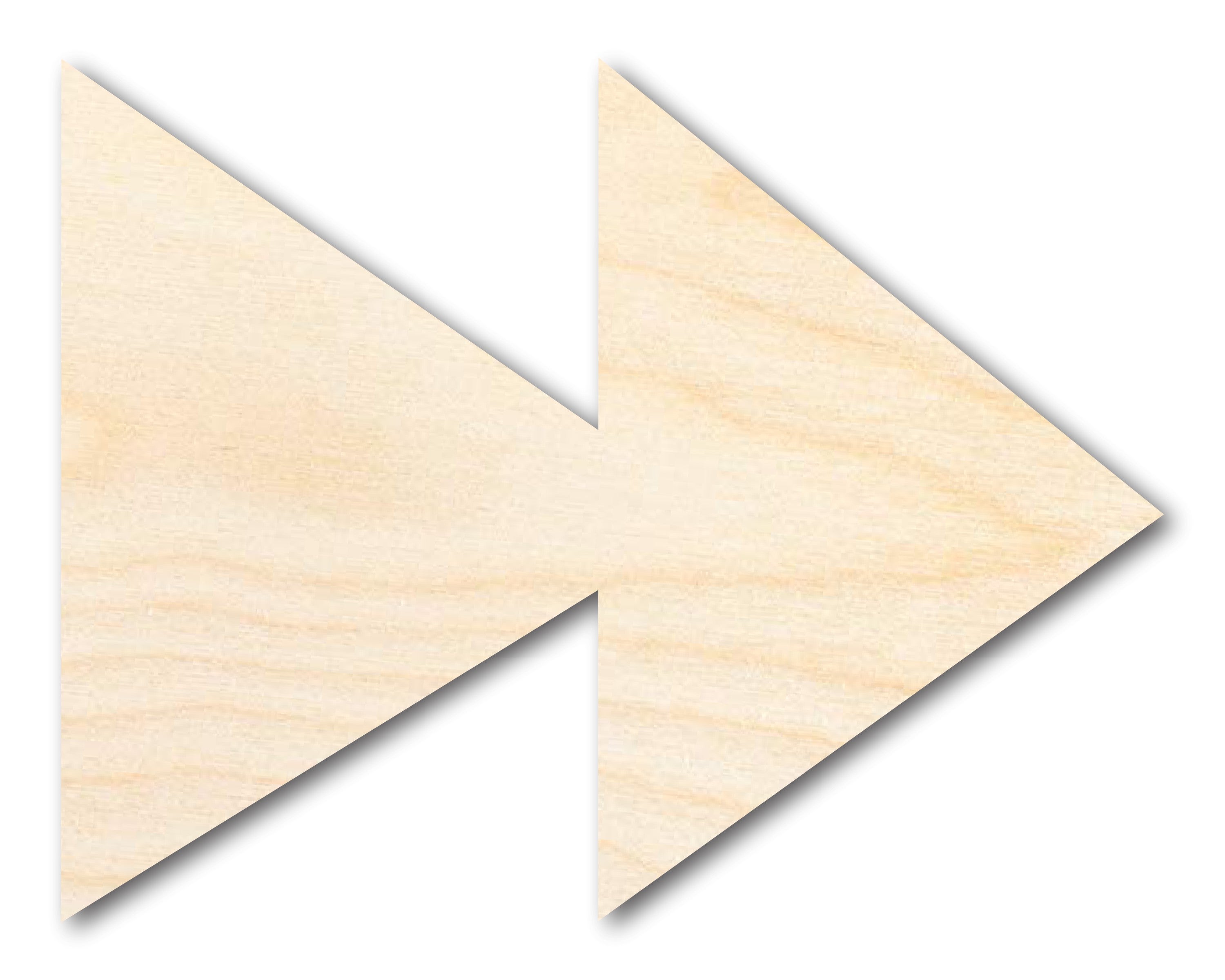 DIY Unfinished Fast Forward Shape Wood Cutouts - Up to 46 Sizes for Your Crafting