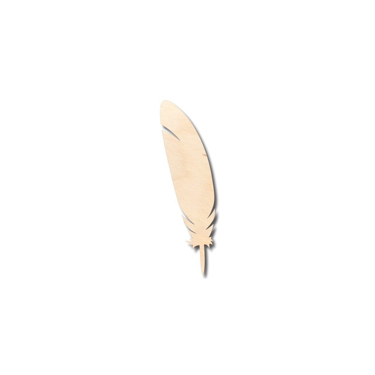 Unfinished Wood Feather-Shaped DIY Crafts for Animal, Bird, and Wildlife Projects - Up to 46 Pieces Available