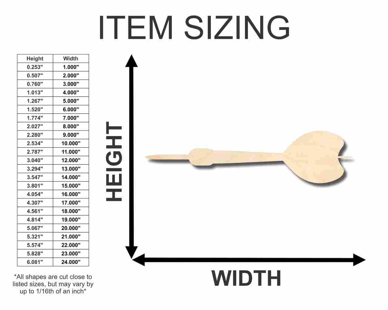 DIY Unfinished Wood Dart Shapes - Up to 46 Pieces for Crafts