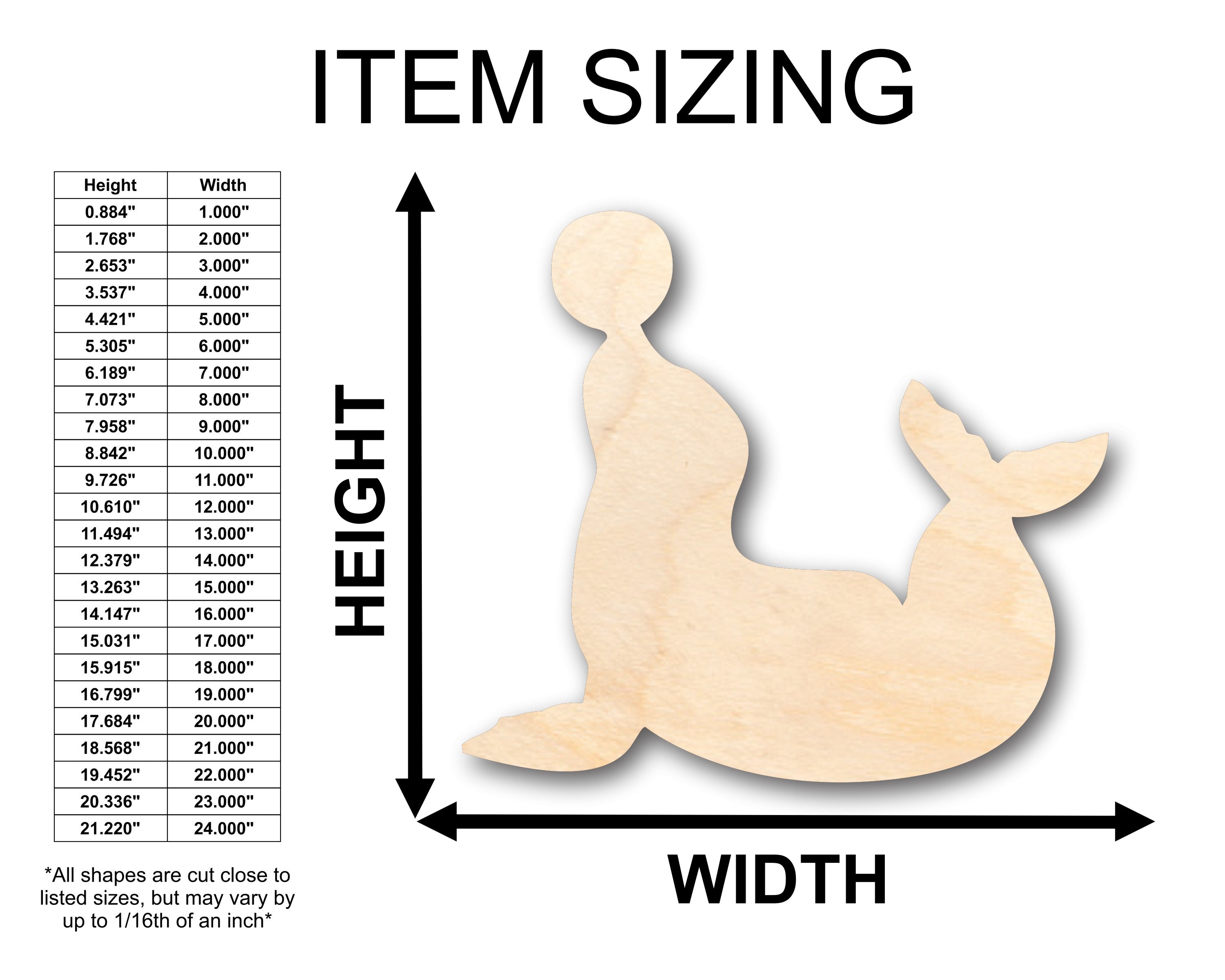 Unfinished Wood Seal - Shaped DIY Craft Supplies for Up to 46 Creative Projects