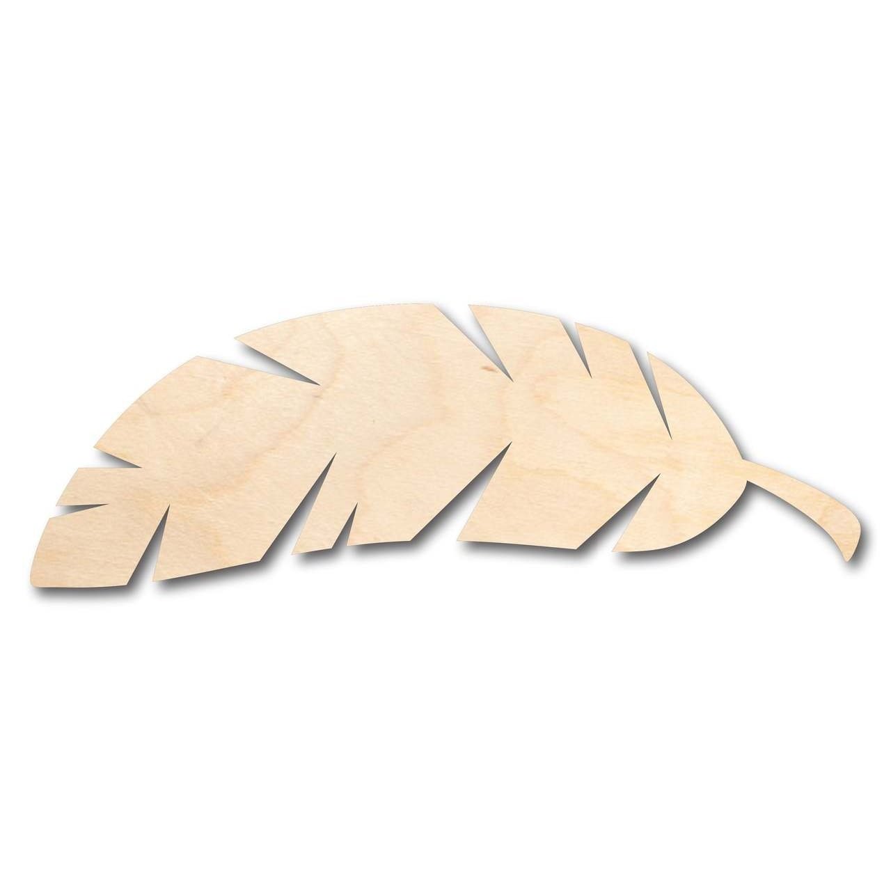 Unfinished Baltic Birch Wood Banana Leaf Shapes for DIY Craft Projects, Up to 46 Inches