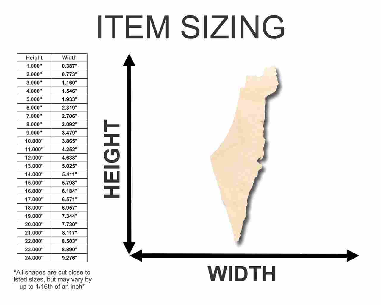 DIY Unfinished Israel - Shaped Wood Crafts, Up to 46 for Your Creativity